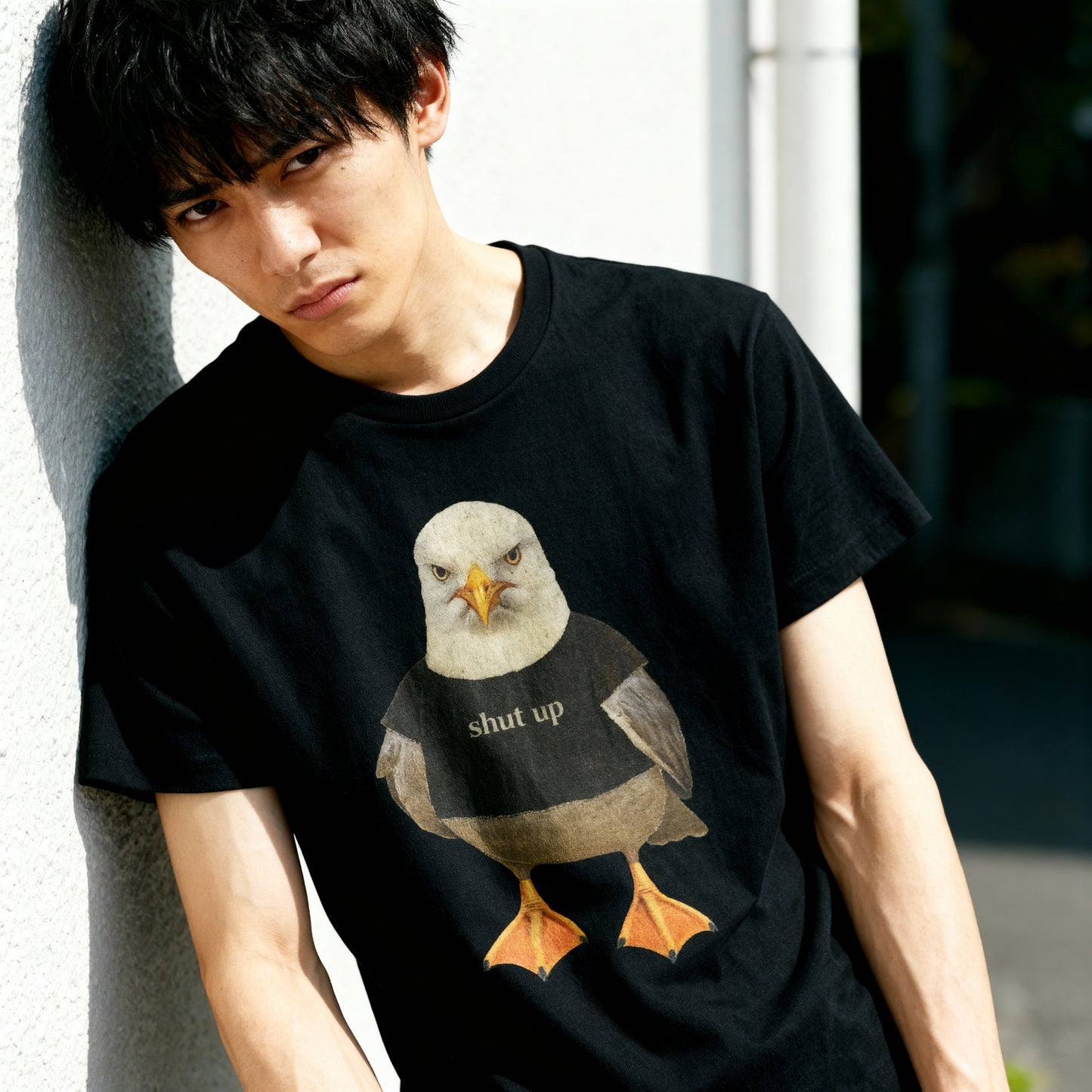 shut up seagull tshirt