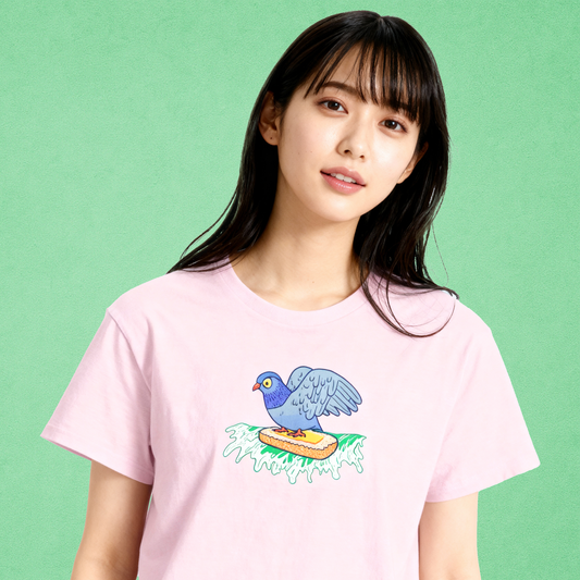 surfin' pigeon on a mission tshirt