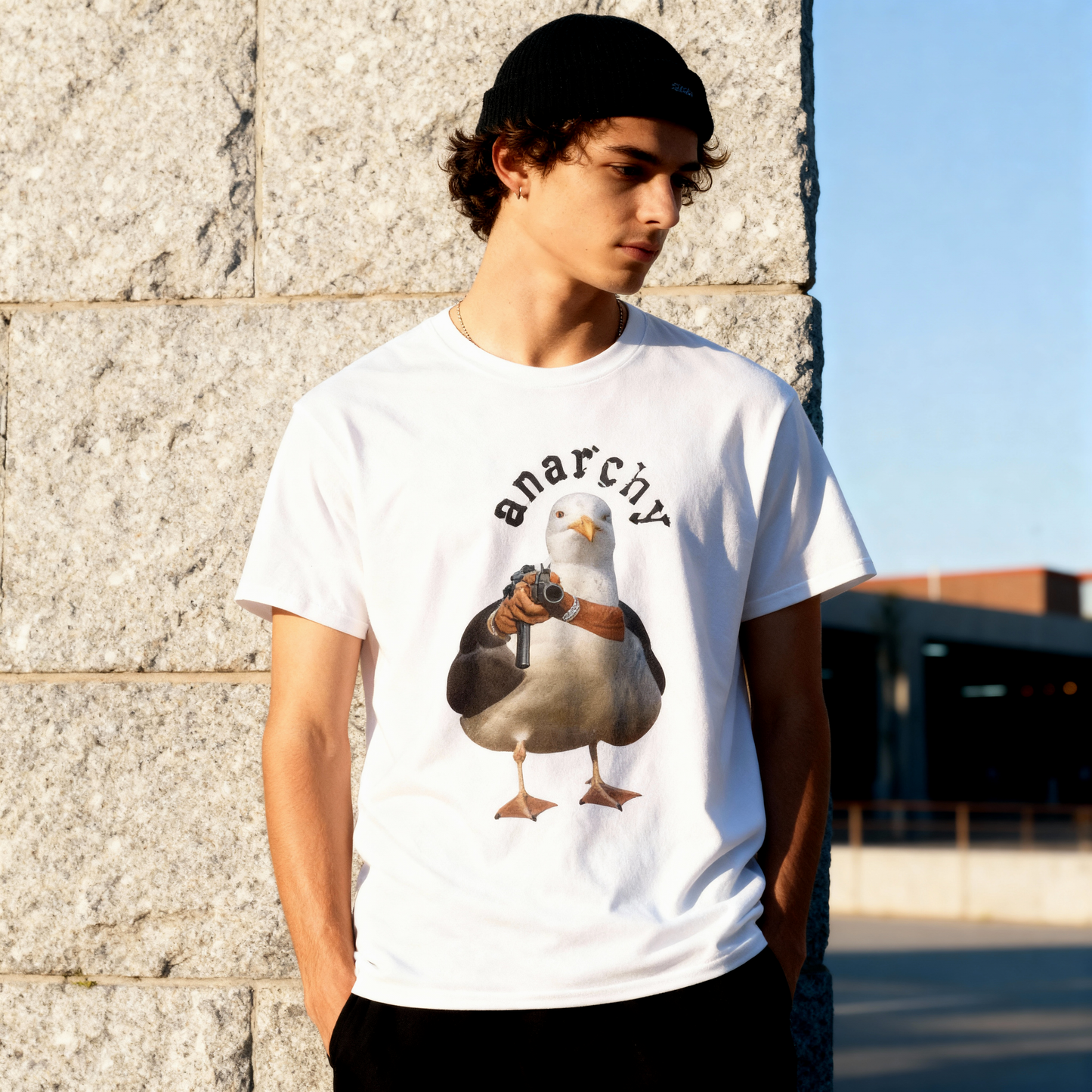 anarchy seagull tshirt