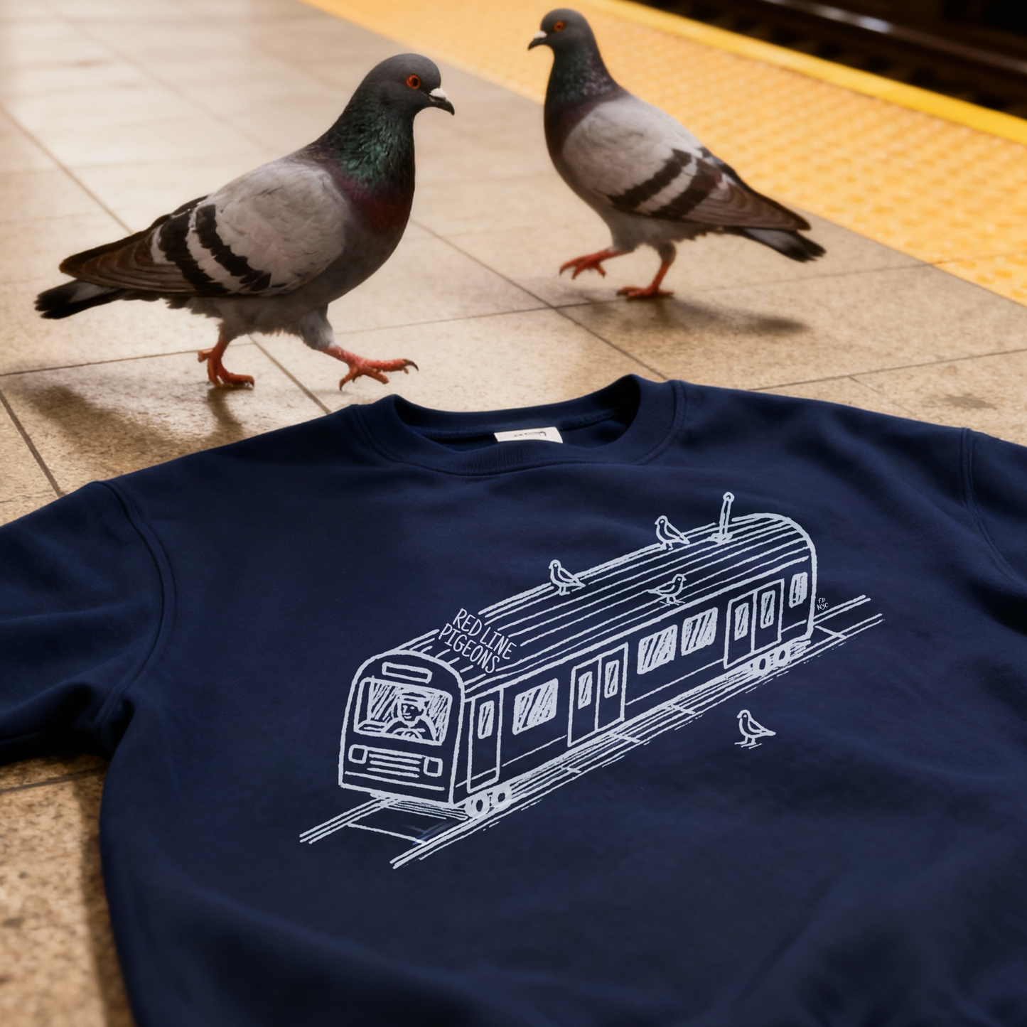 red line pigeons [nyc] sweatshirt