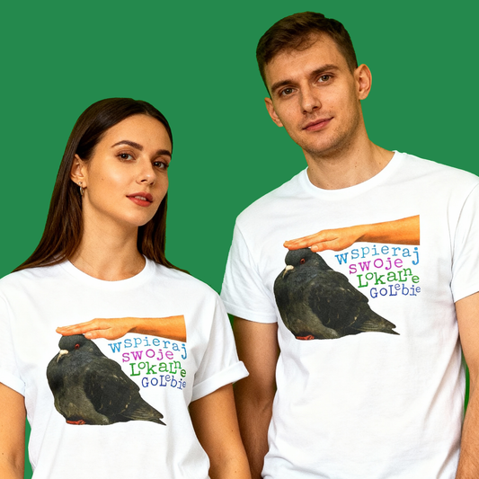 wspieraj swoje lokalne gołębie koszulka