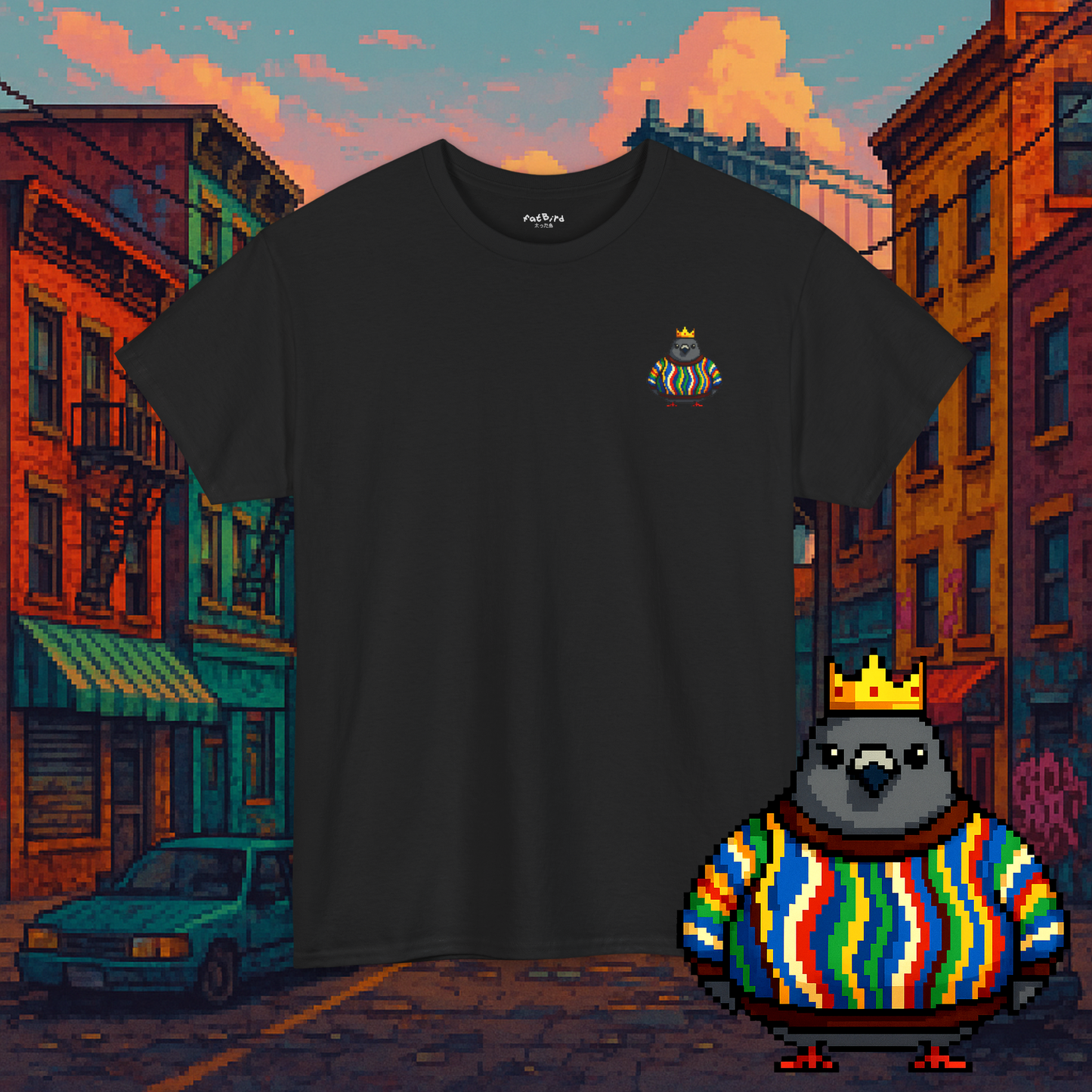 pidgey smalls pigeon tshirt [left]