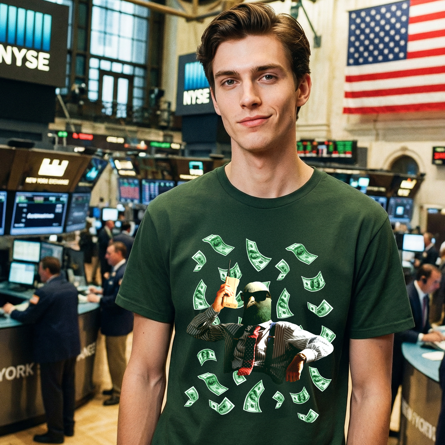 pigeon rich tshirt [front design]