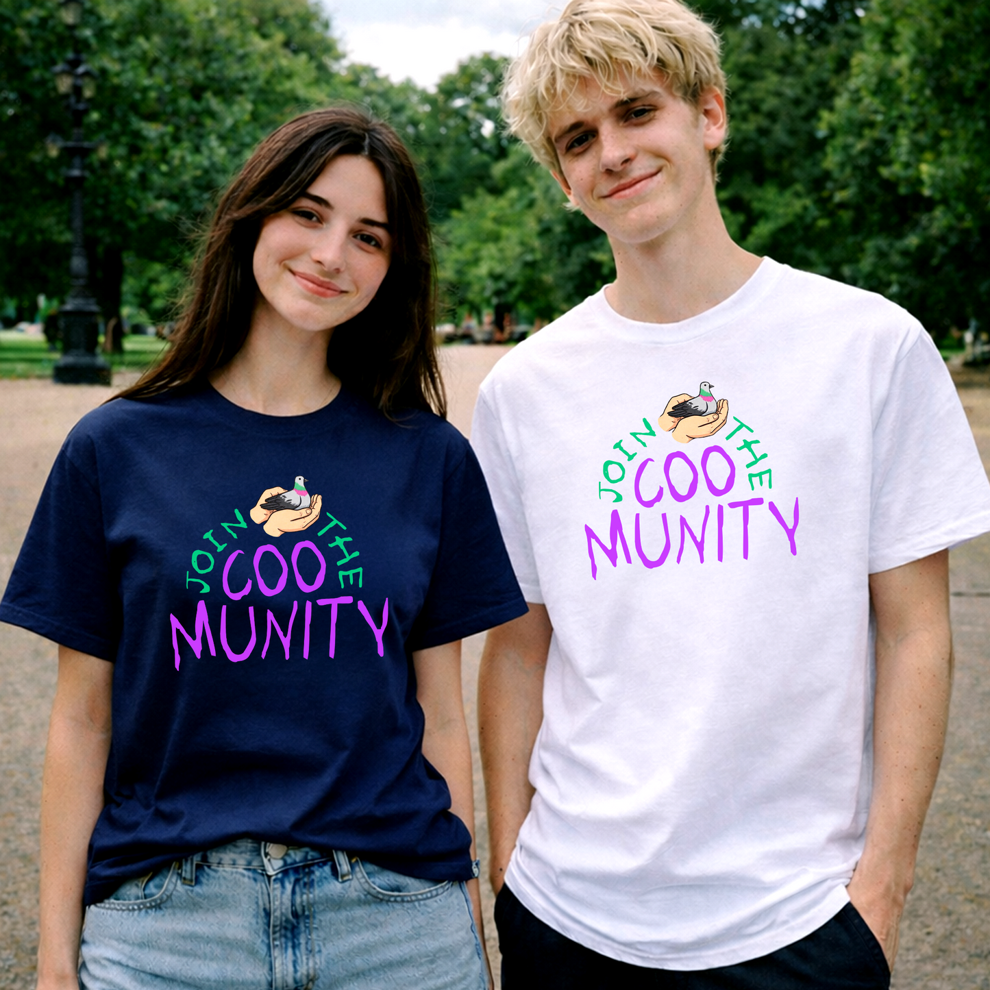 'join the coomunity' tshirt [full front print]