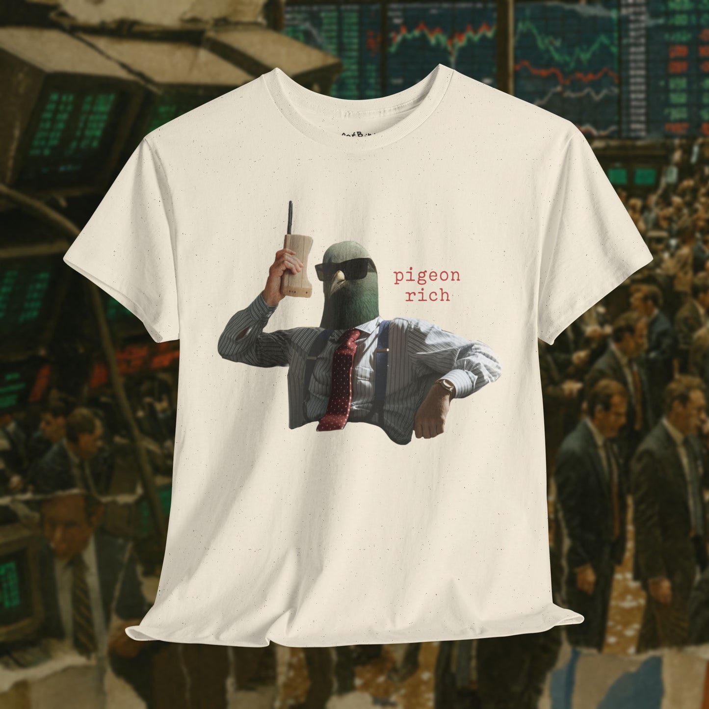 'pigeon rich' unisex graphic tshirt