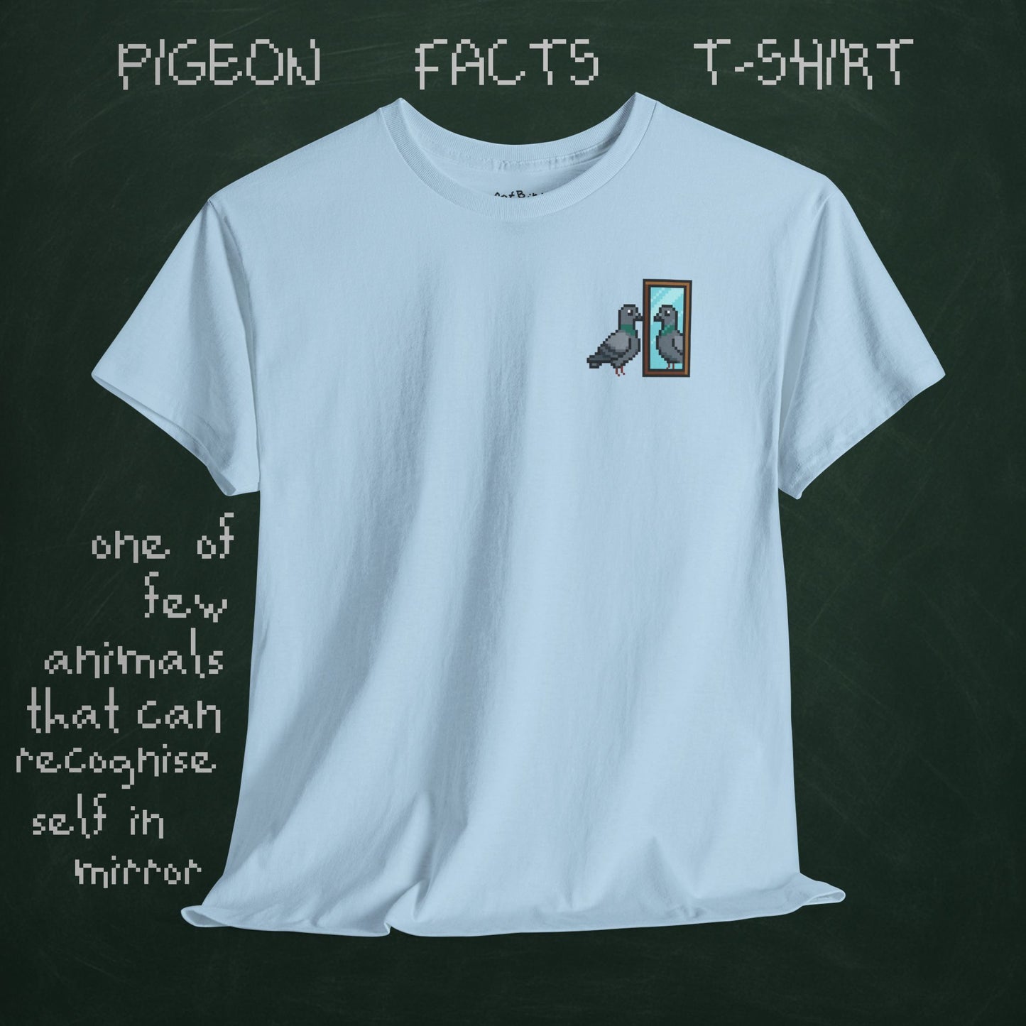 pigeon fact tshirt #1: mirrors [left]