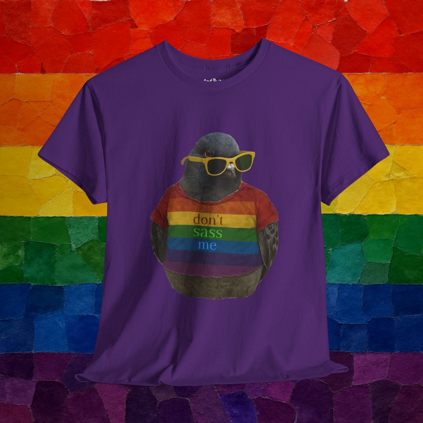 dont sass me lgbt pigeon - unisex graphic tshirt