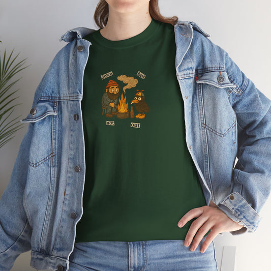 'down but not out pigeon' unisex graphic tshirt