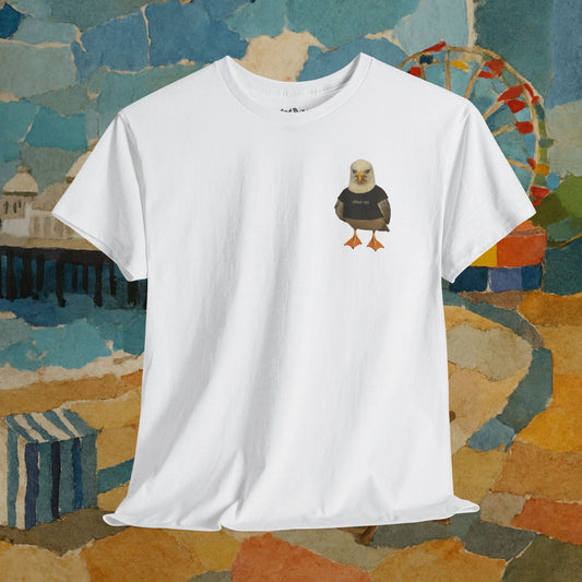 'shut up' seagull tshirt [left]