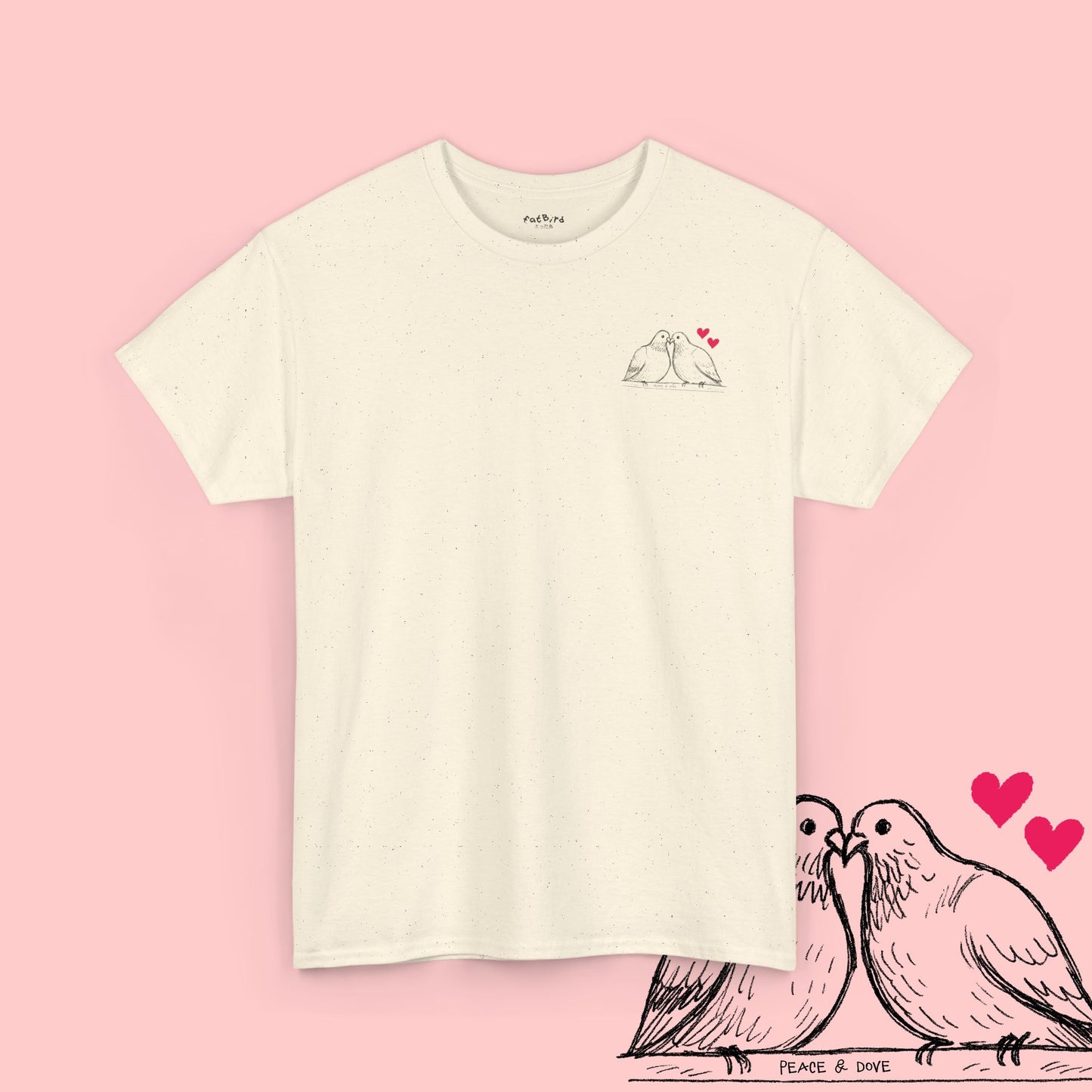 peace & dove pigeon tshirt