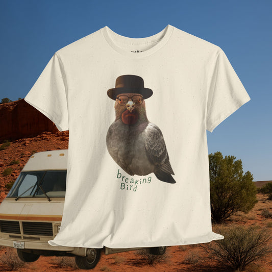 'breaking bird' pigeon tshirt