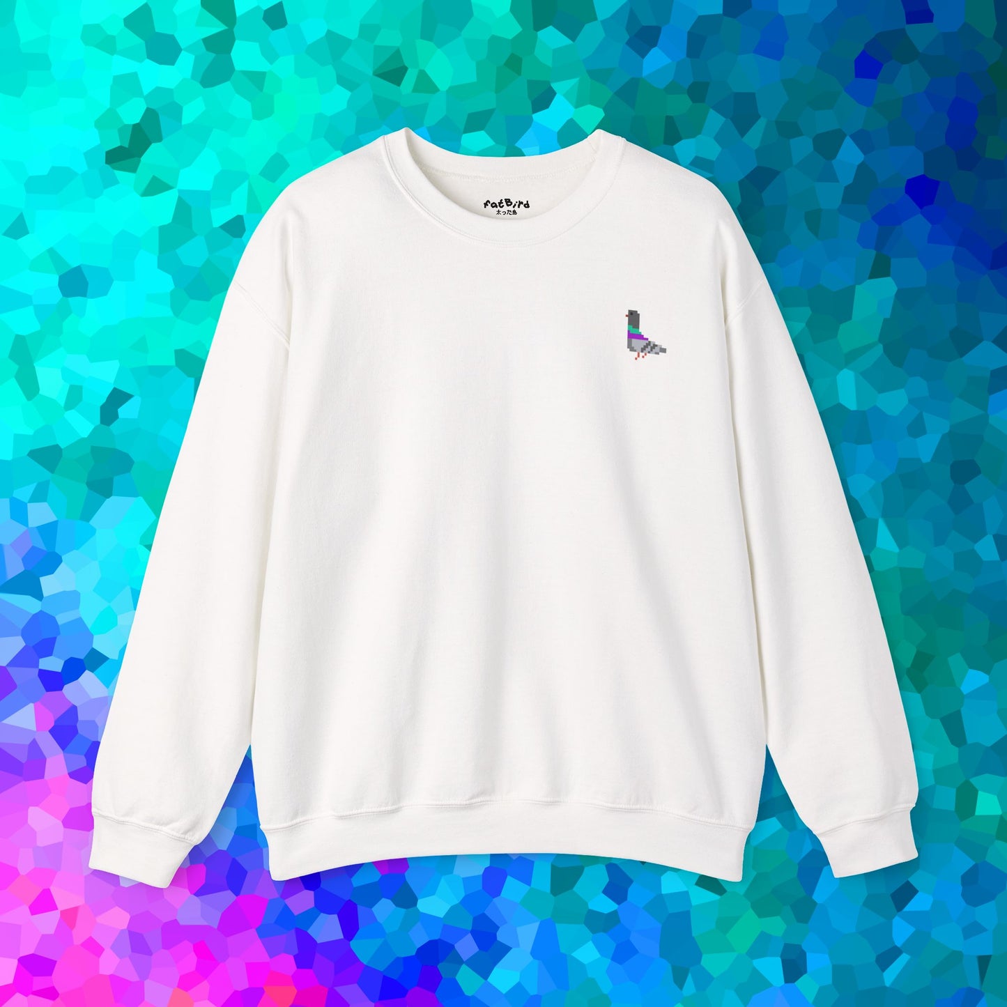 8-bit pixel pigeon #1 sweatshirt [left]