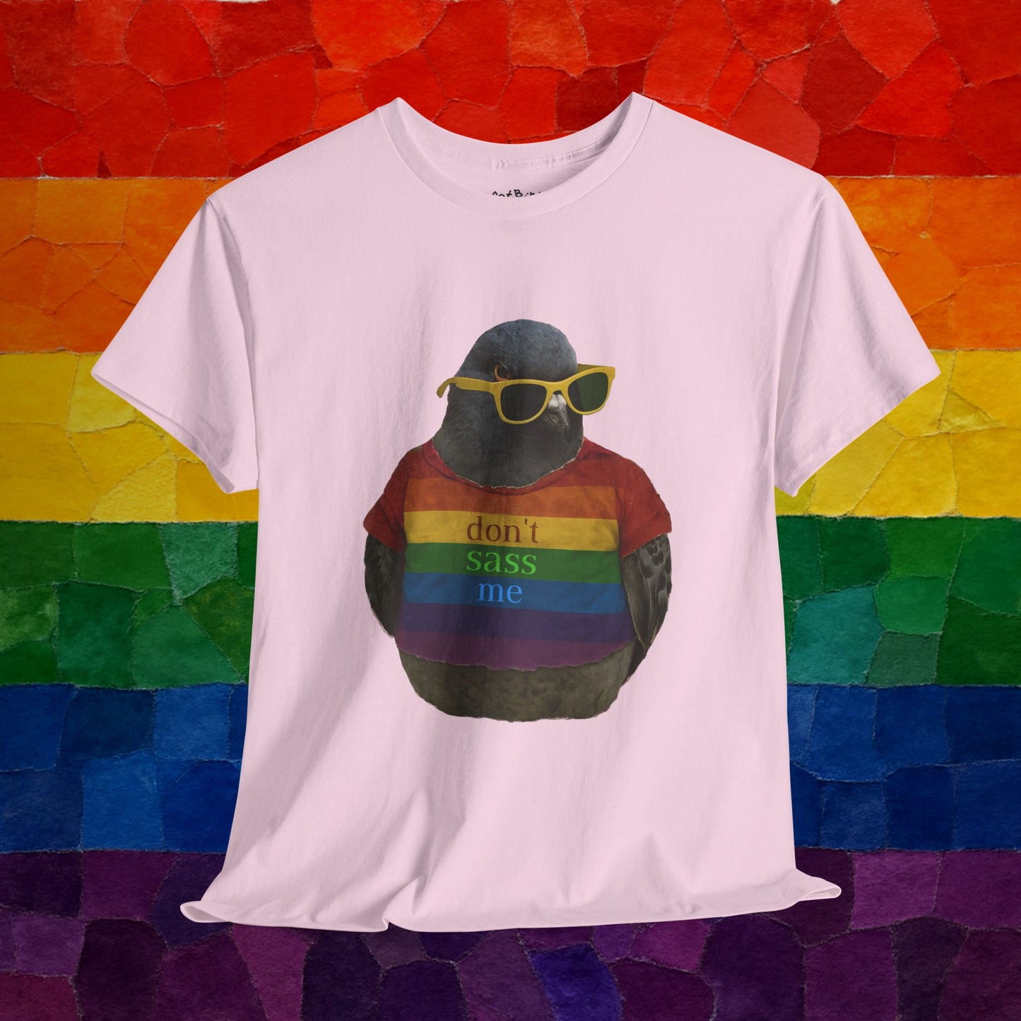 dont sass me lgbt pigeon - unisex graphic tshirt