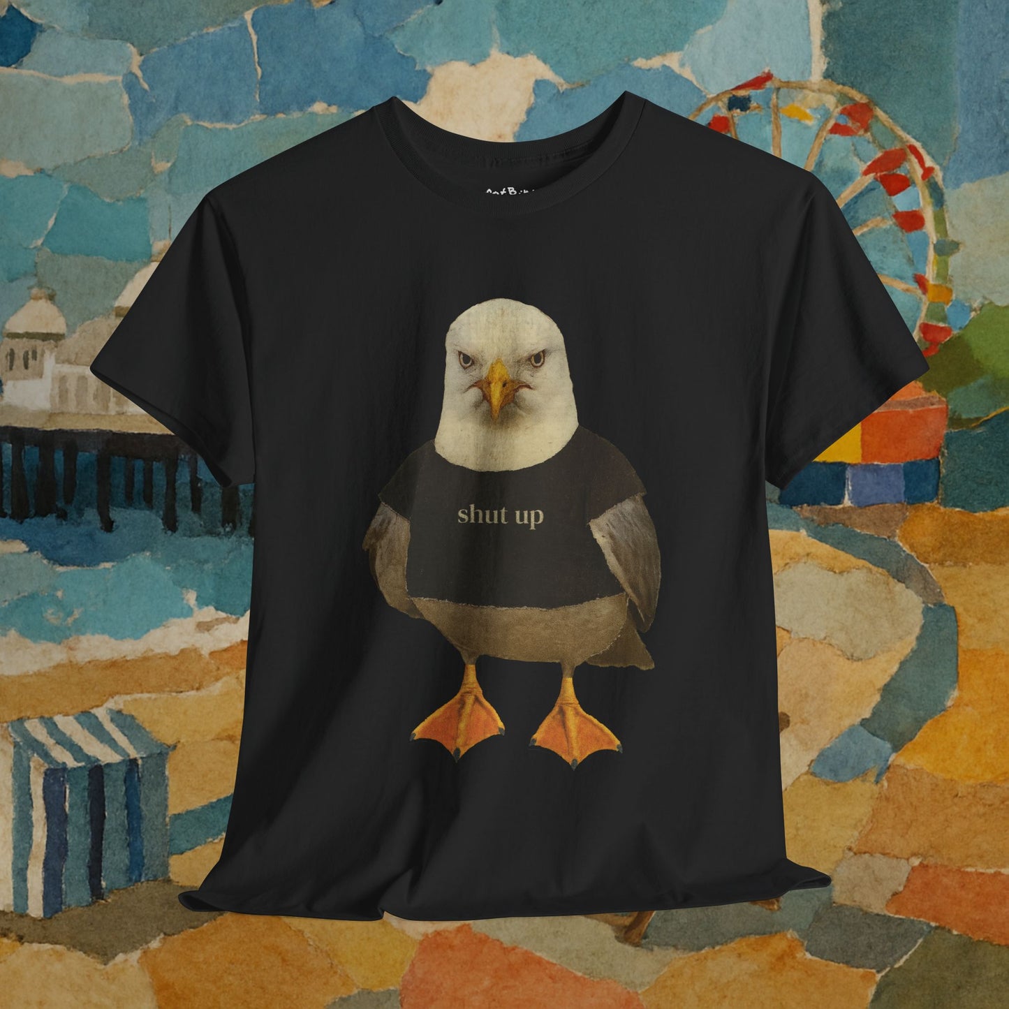 'shut up' seagull unisex graphic tshirt