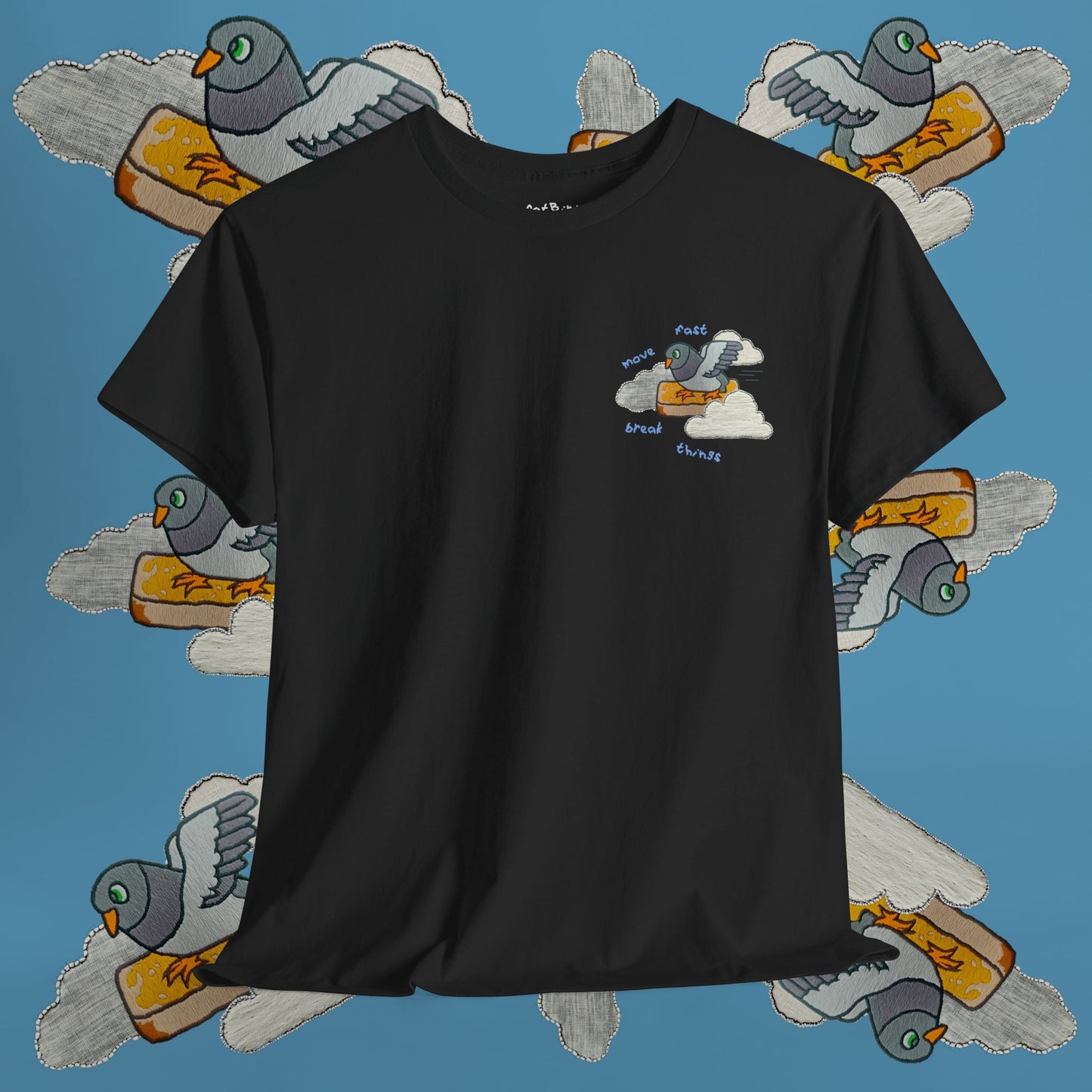 'move fast break things' unisex graphic tshirt [left]