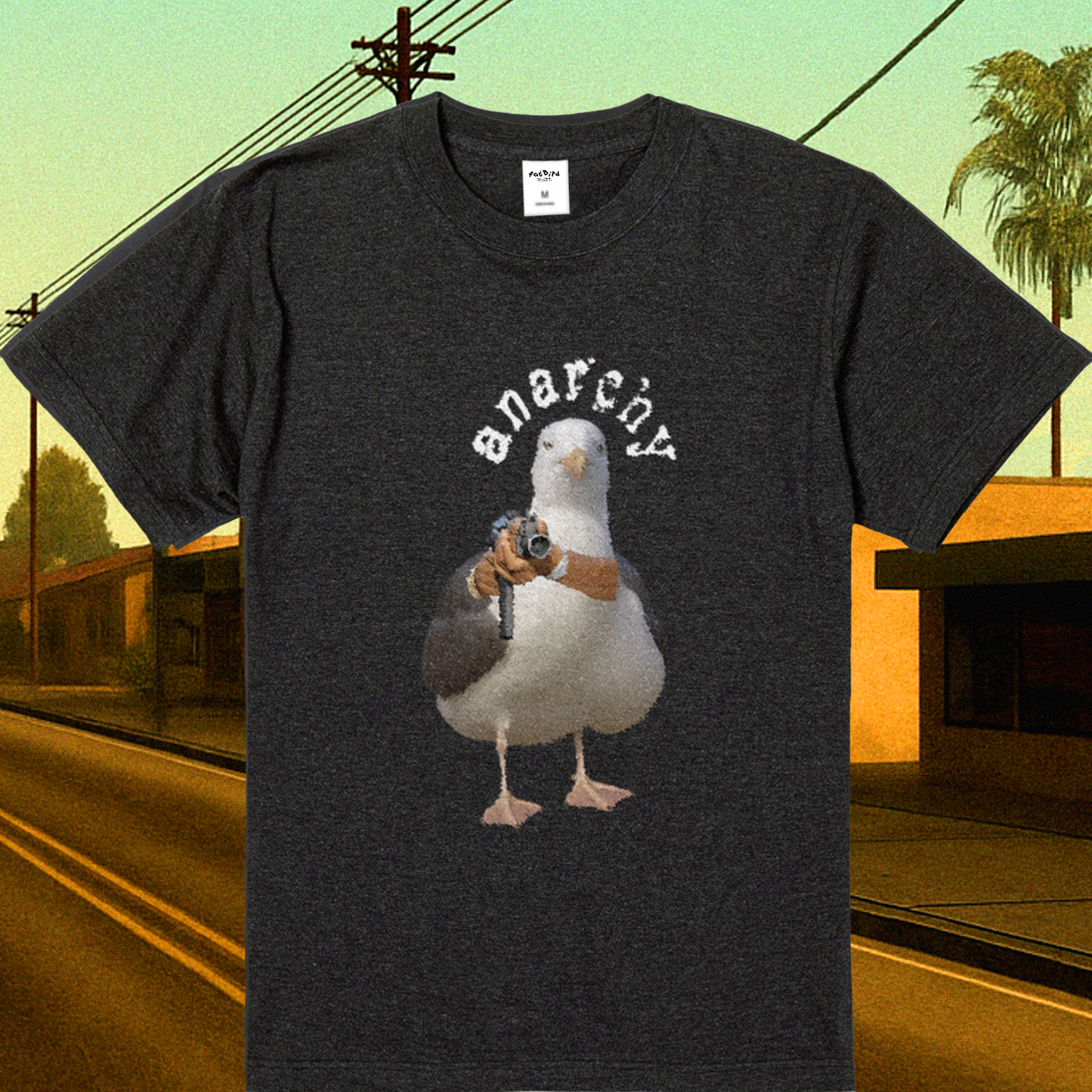 アナーキーシーガルTシャツ [黒] heather-black image