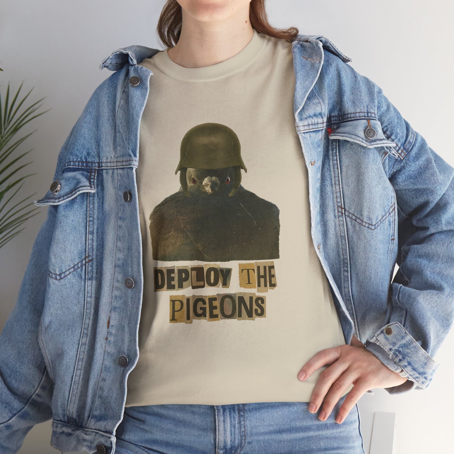 'deploy the pigeons' tshirt