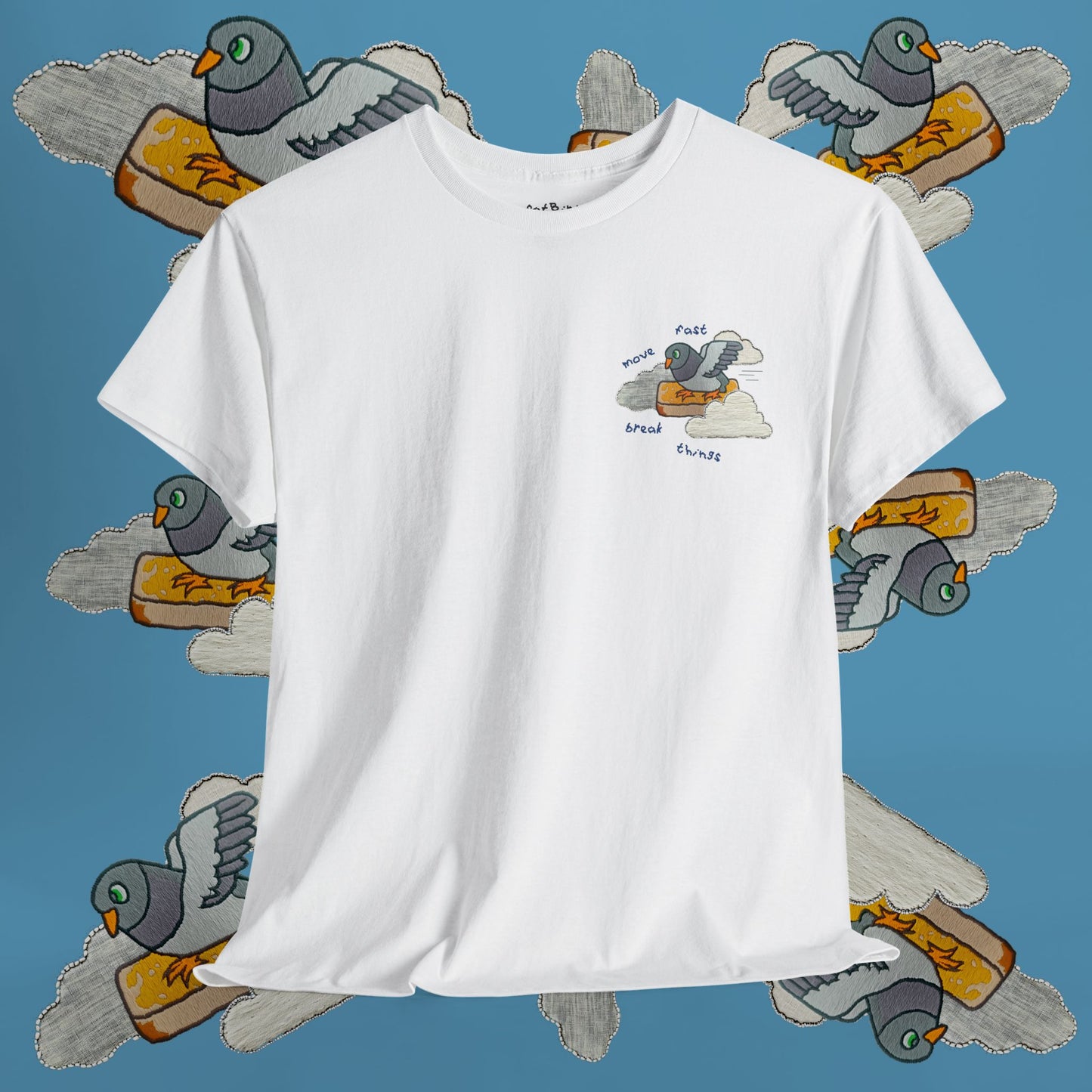 'move fast break things' unisex graphic tshirt [left]