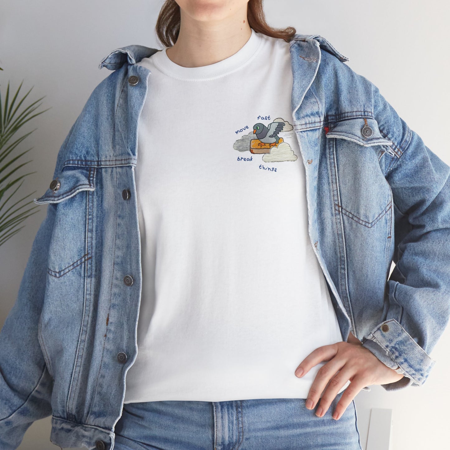 'move fast break things' unisex graphic tshirt [left]