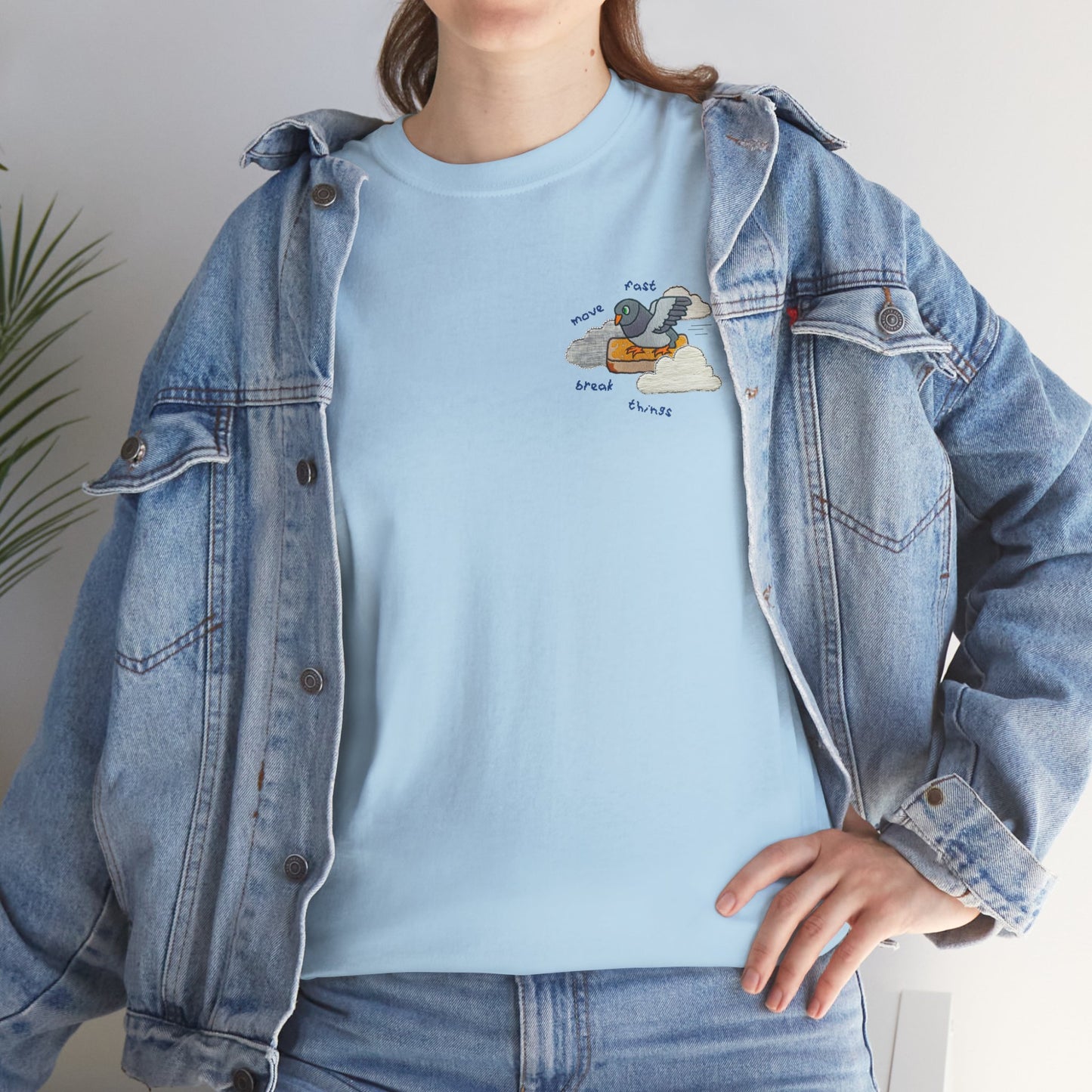 'move fast break things' unisex graphic tshirt [left]