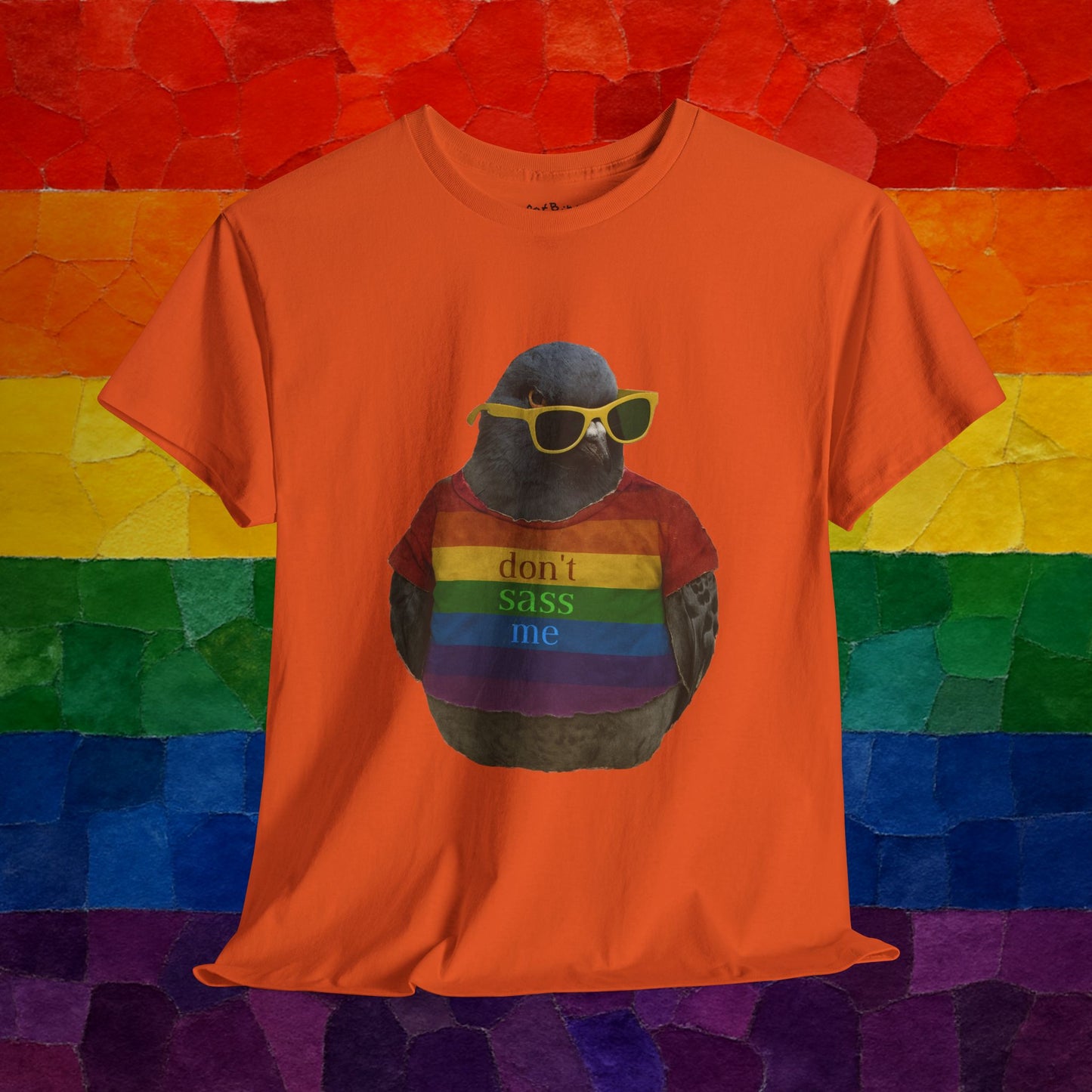 dont sass me lgbt pigeon - unisex graphic tshirt