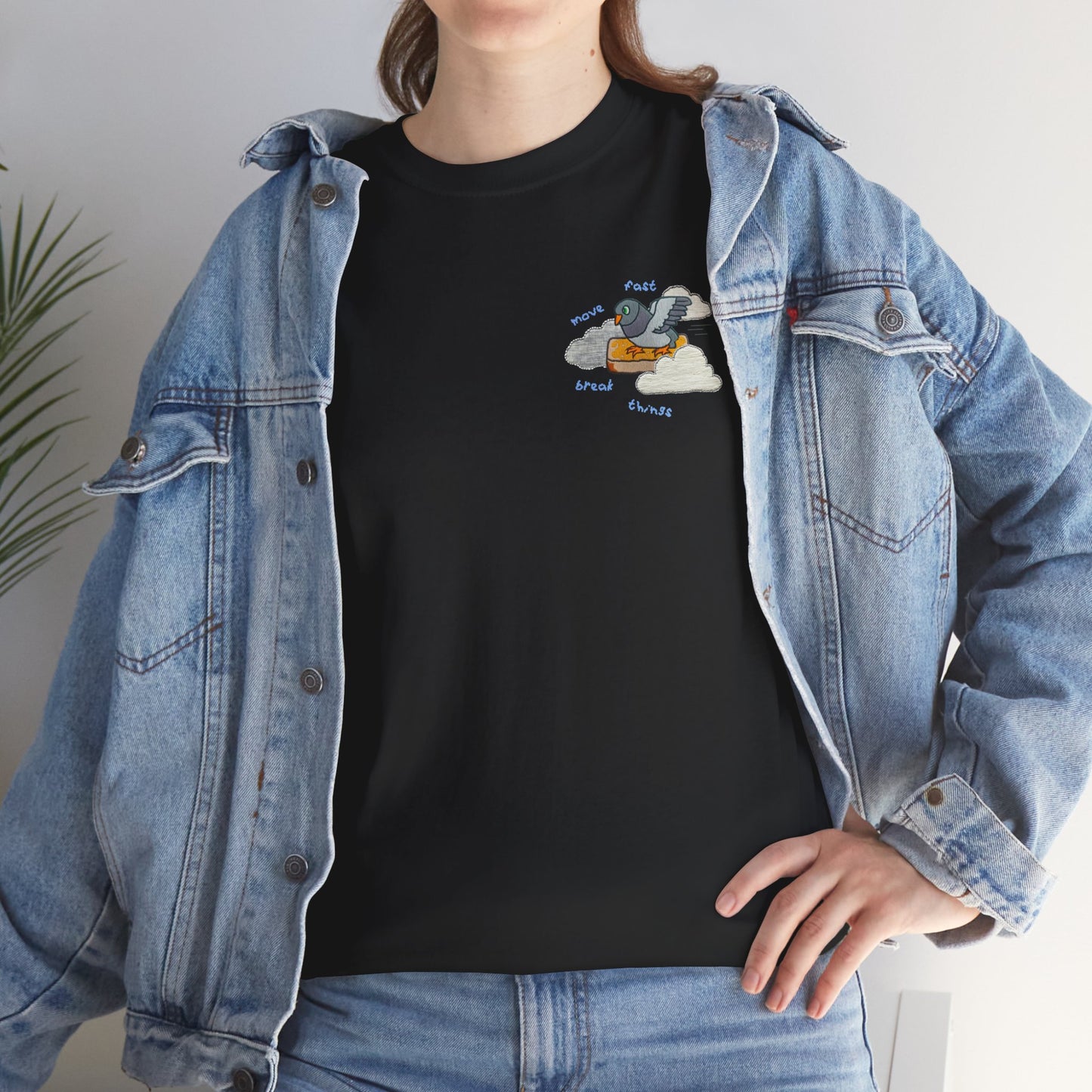 'move fast break things' unisex graphic tshirt [left]