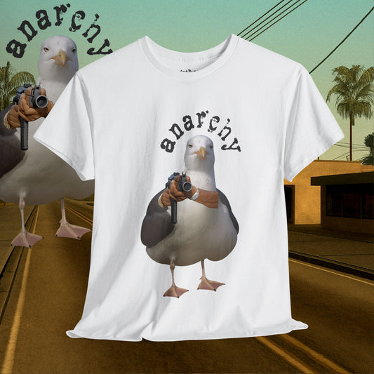 'anarchy seagull' unisex graphic tshirt