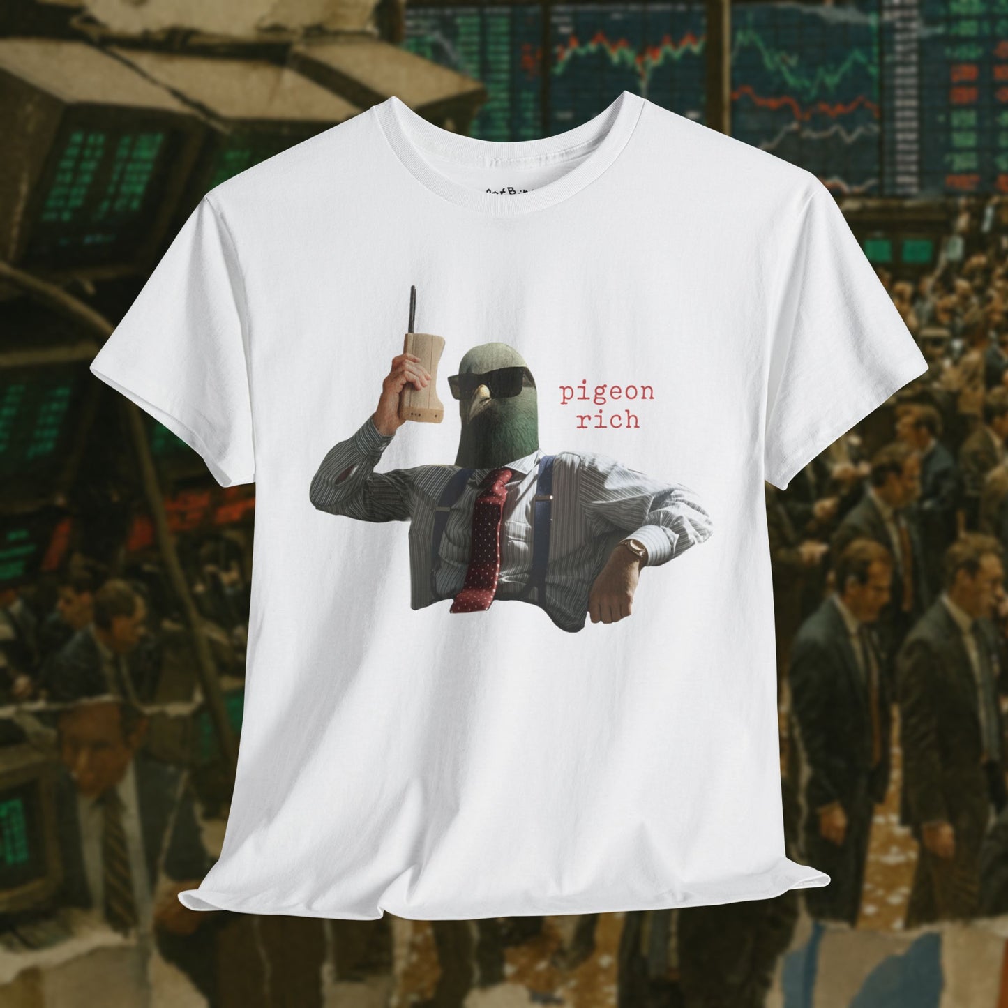 'pigeon rich' unisex graphic tshirt