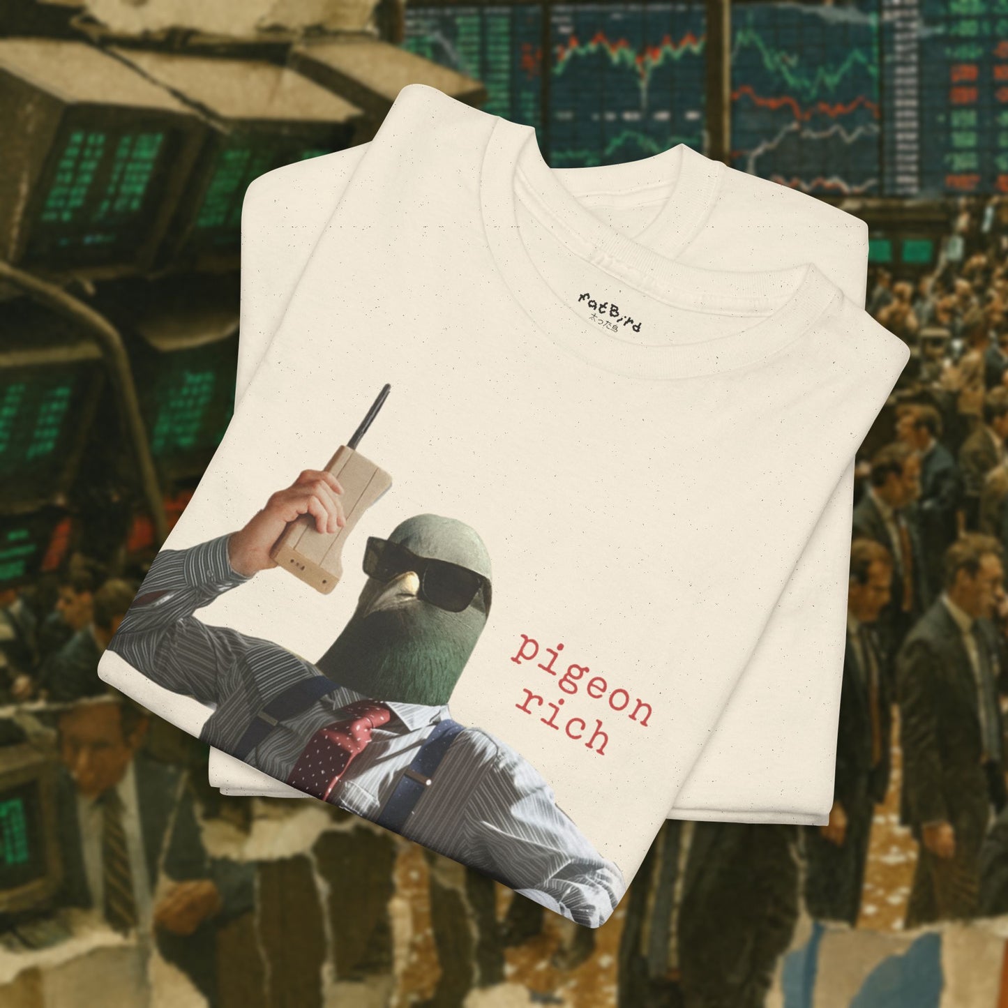 'pigeon rich' unisex graphic tshirt