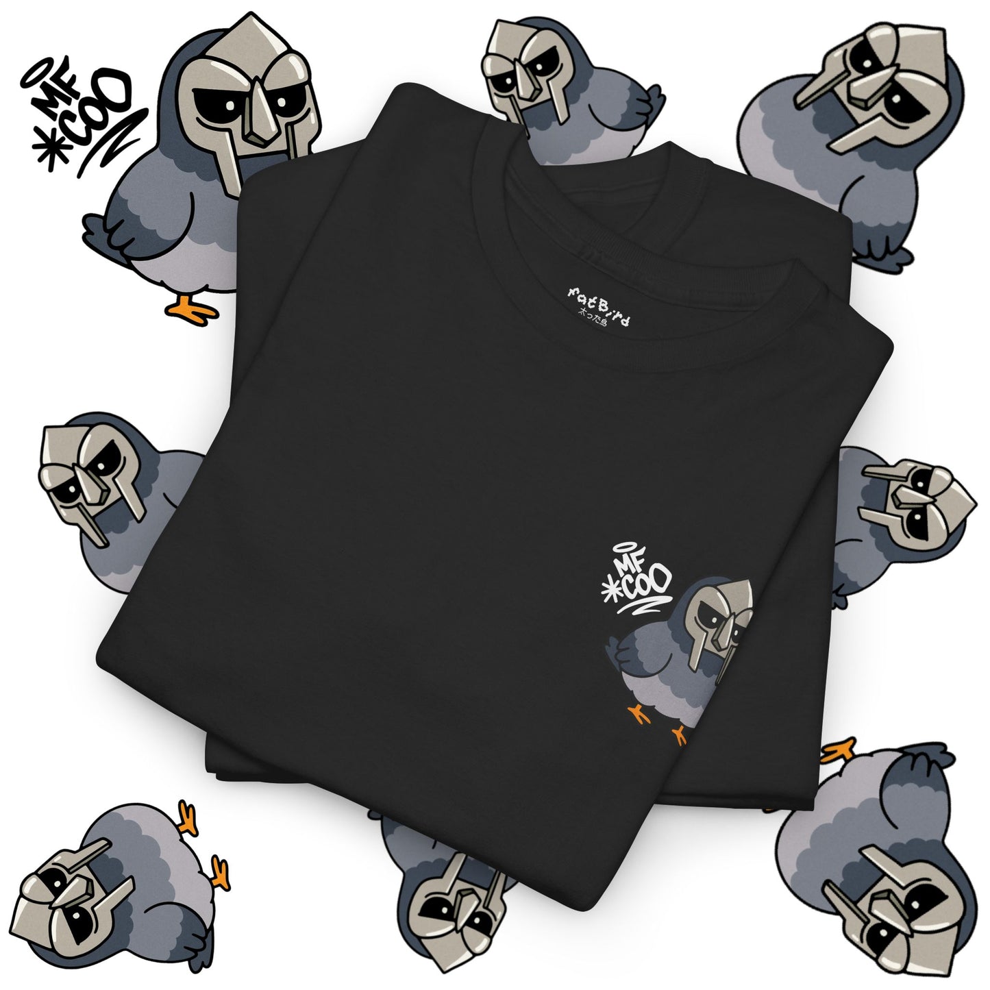 'mf coo pigeon' unisex graphic tshirt [left]