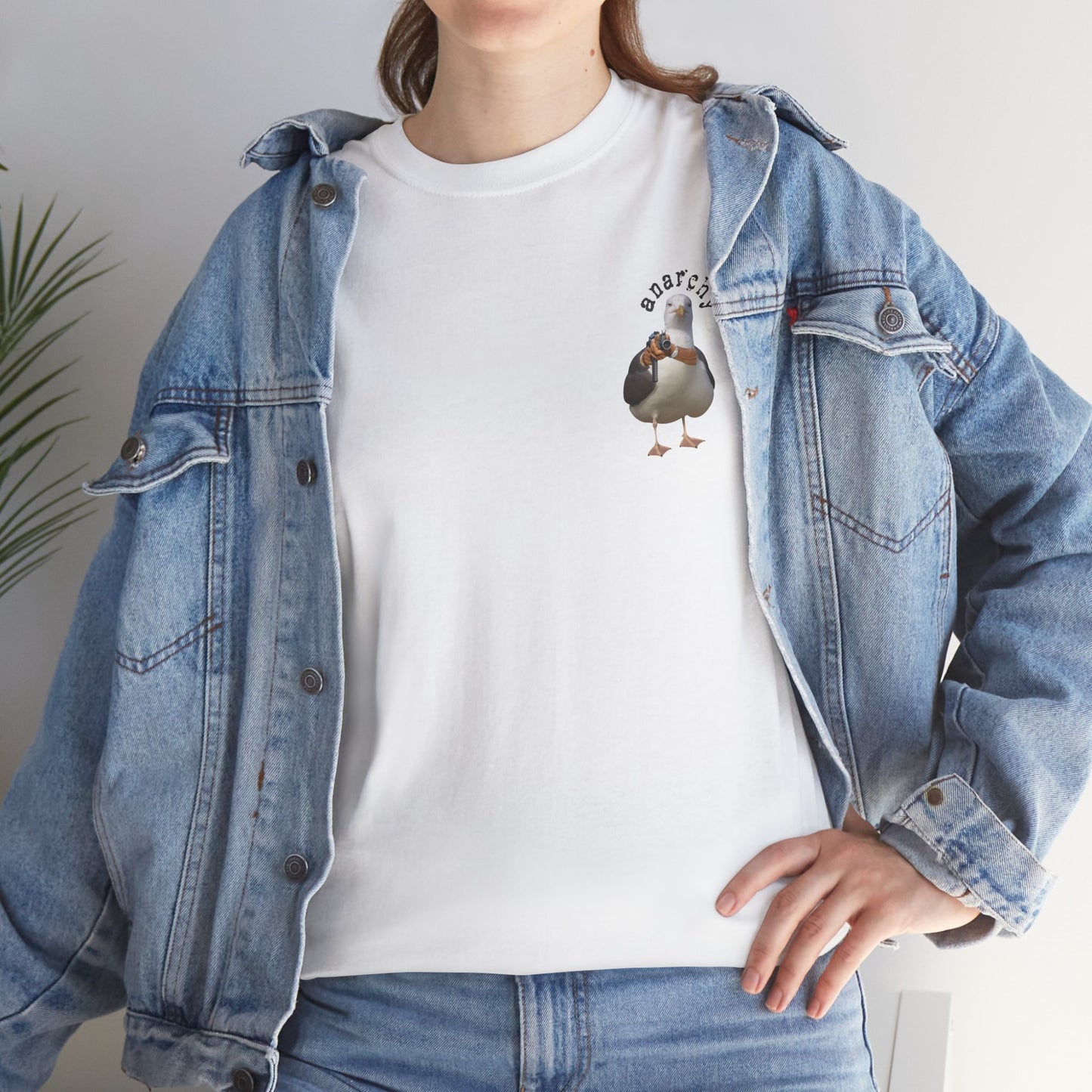 'anarchy seagull' unisex graphic tshirt [left]