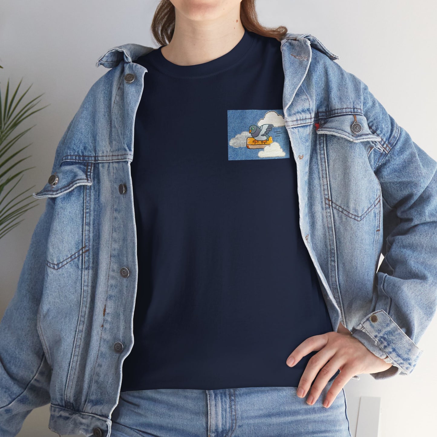 go fast pigeon unisex graphic tshirt [left]