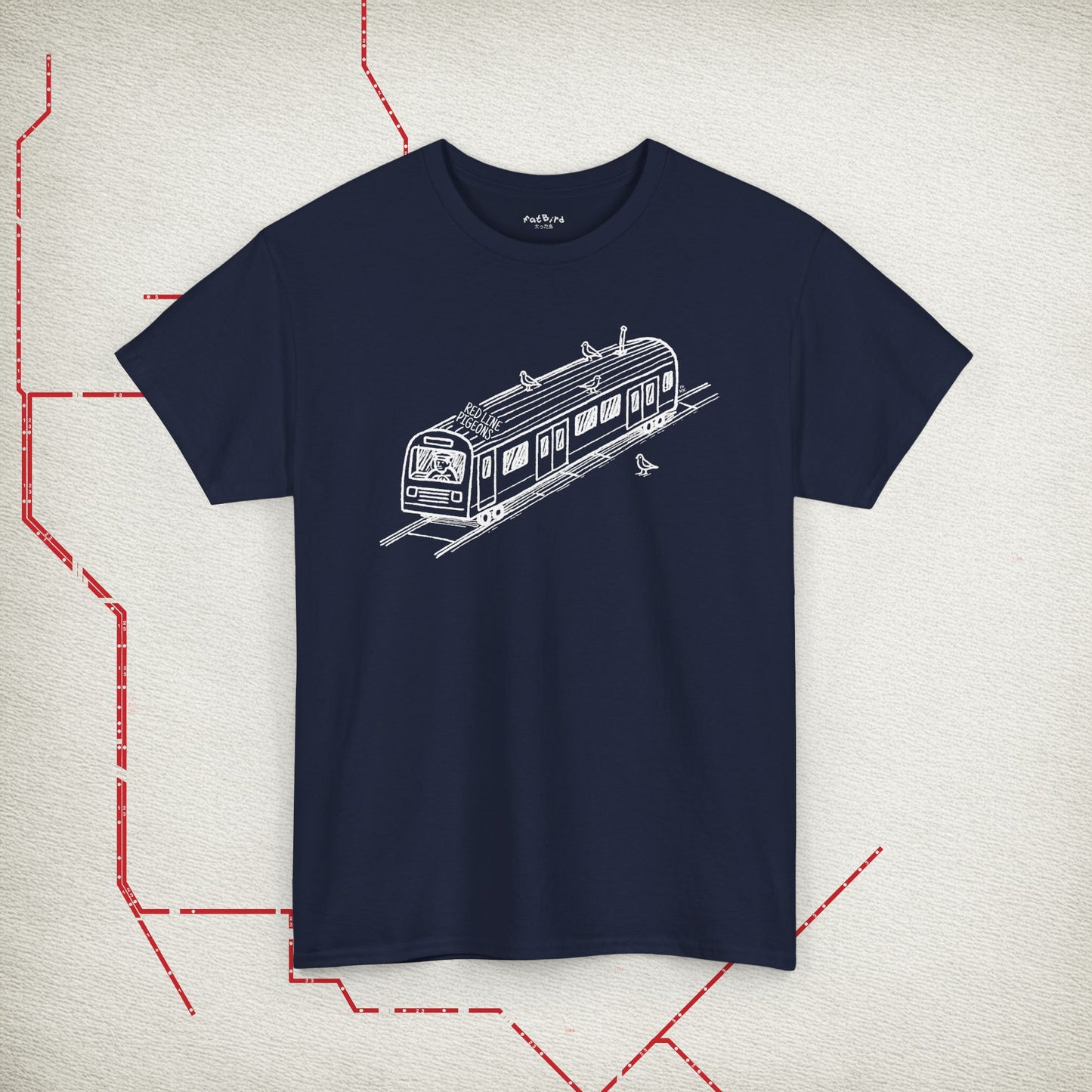red line pigeons [nyc] tshirt