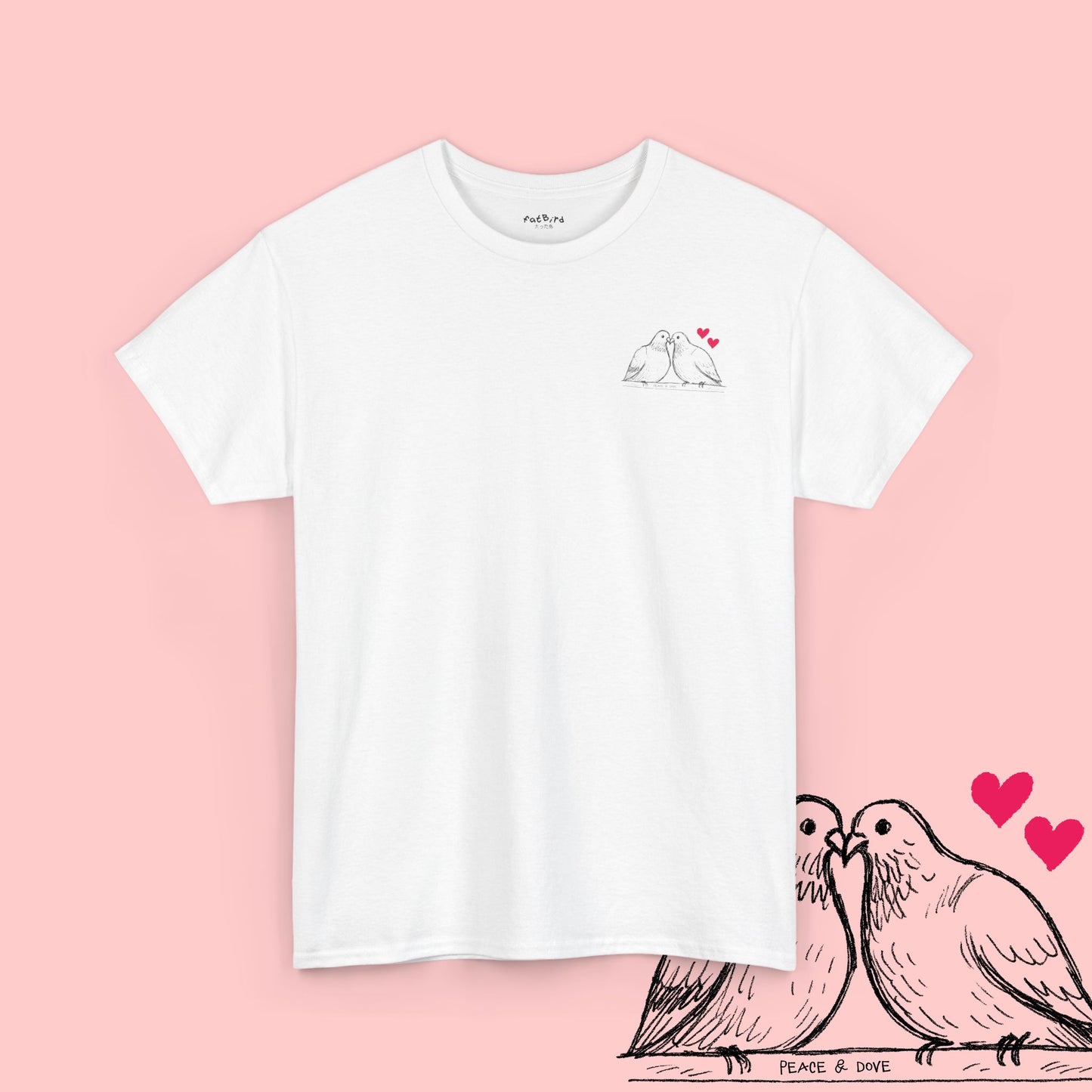 peace & dove pigeon tshirt