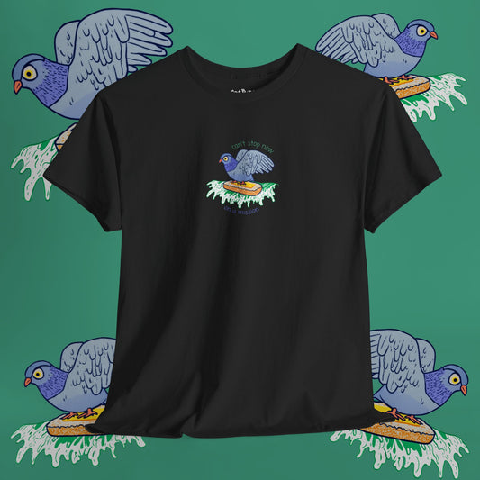 'pigeon on a mission' unisex graphic tshirt
