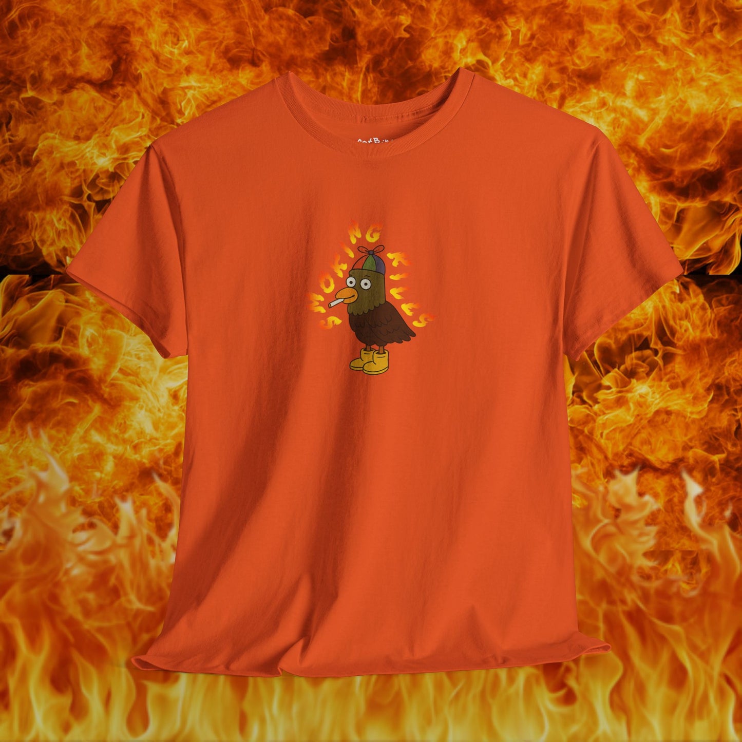 'smoking k!lls' pigeon tshirt