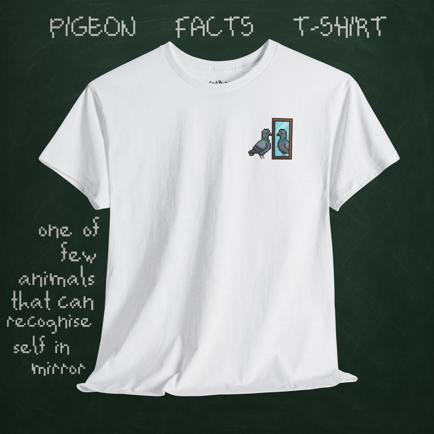 pigeon fact tshirt #1: mirrors [left]