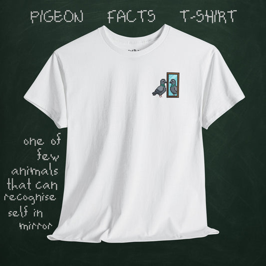 pigeon fact tshirt #1: mirrors [left]