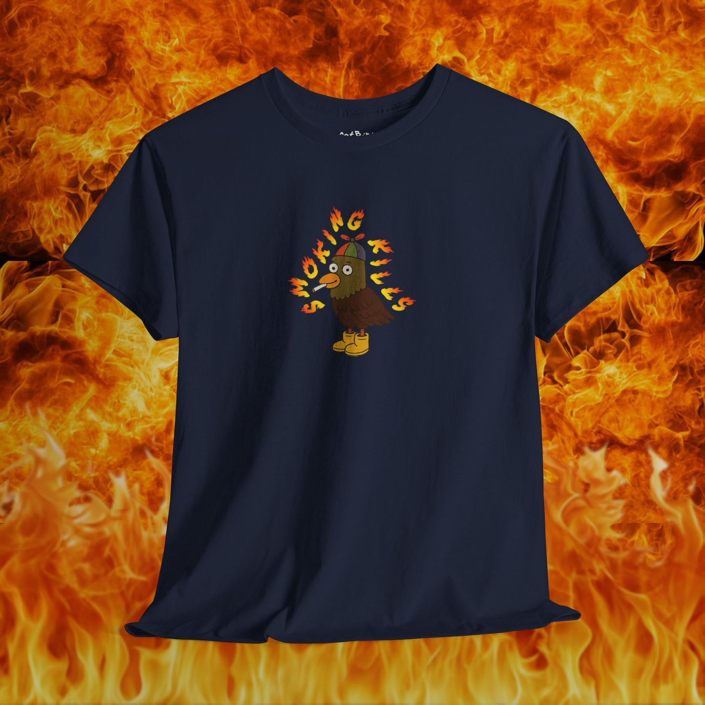 'smoking k!lls' pigeon tshirt