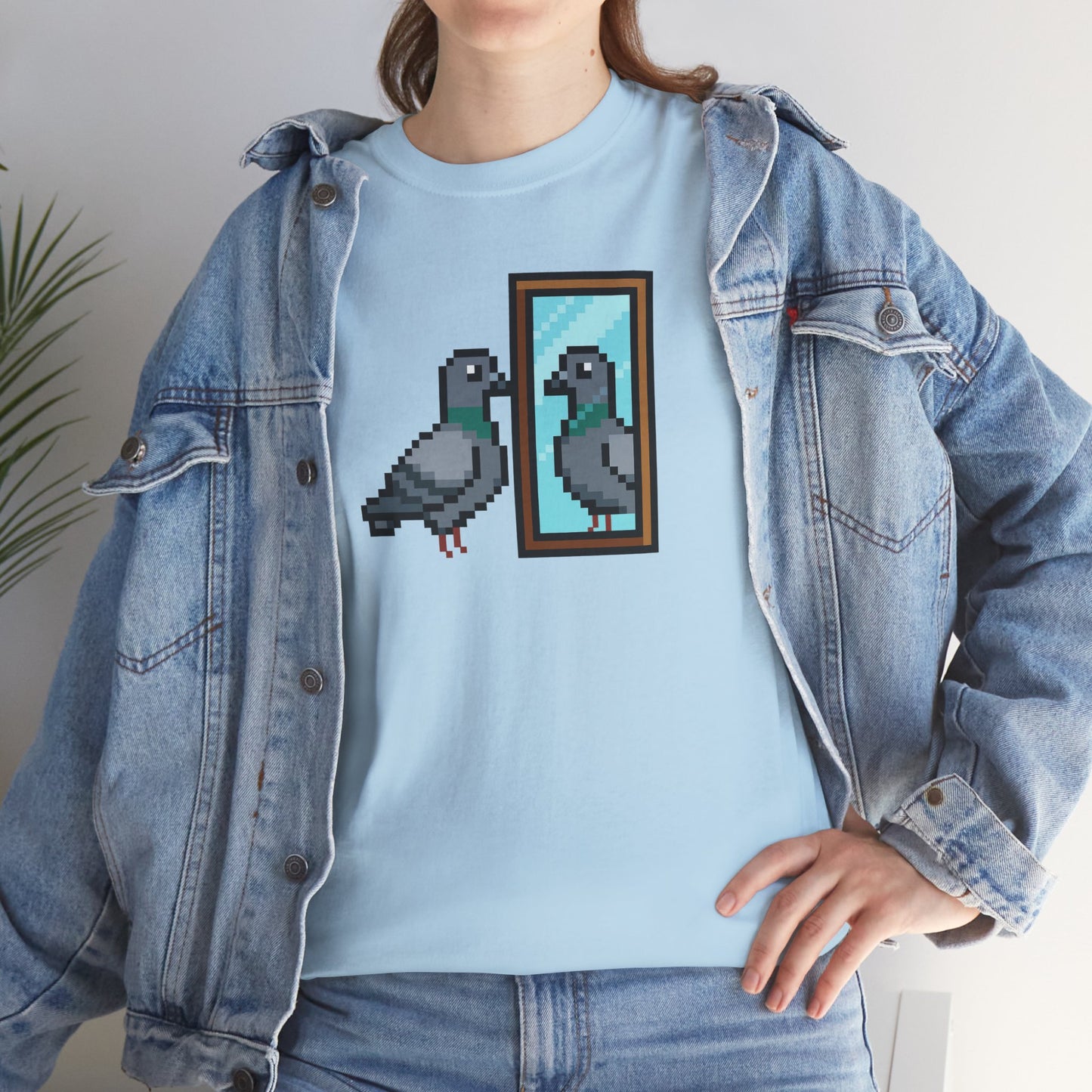 pigeon fact tshirt #1: mirrors