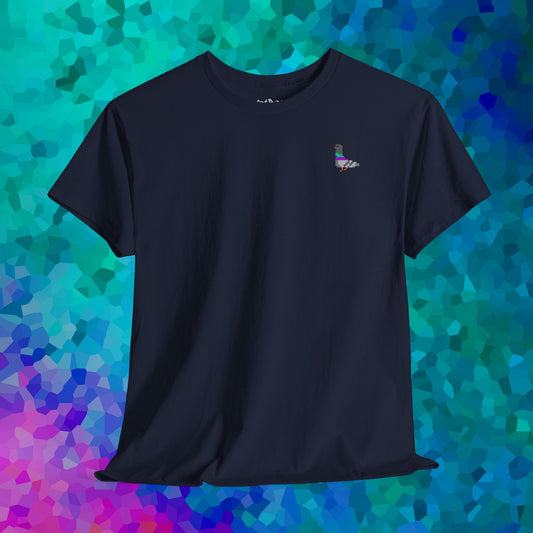 8-bit pixel pigeon tshirt [left]