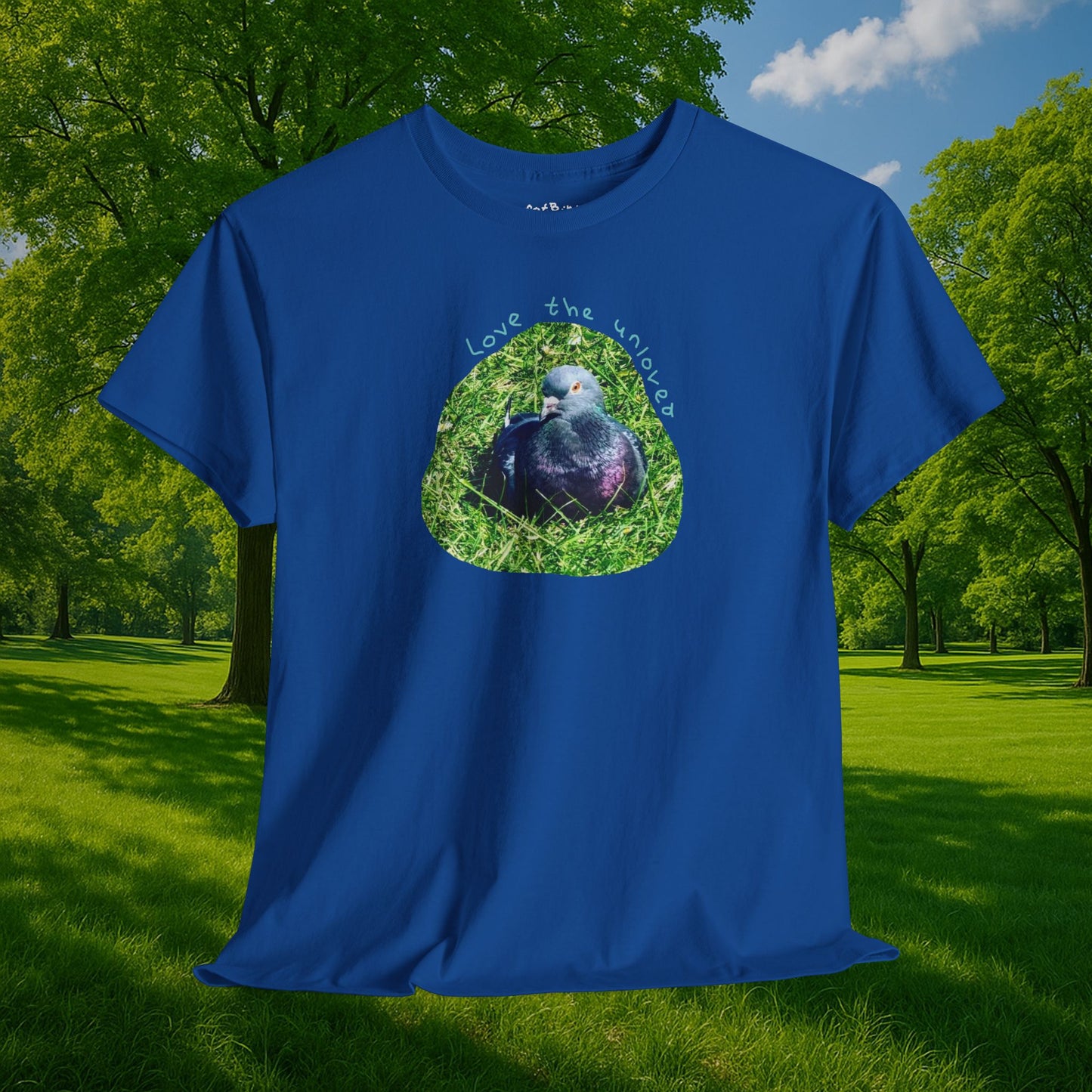 love the unloved pigeon tshirt