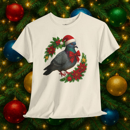 merry pidgemas v3: festive christmas pigeon tshirt