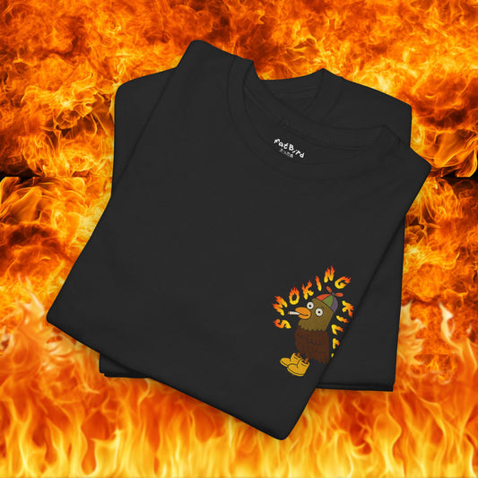 'smoking kills pigeon' unisex graphic tshirt [left]