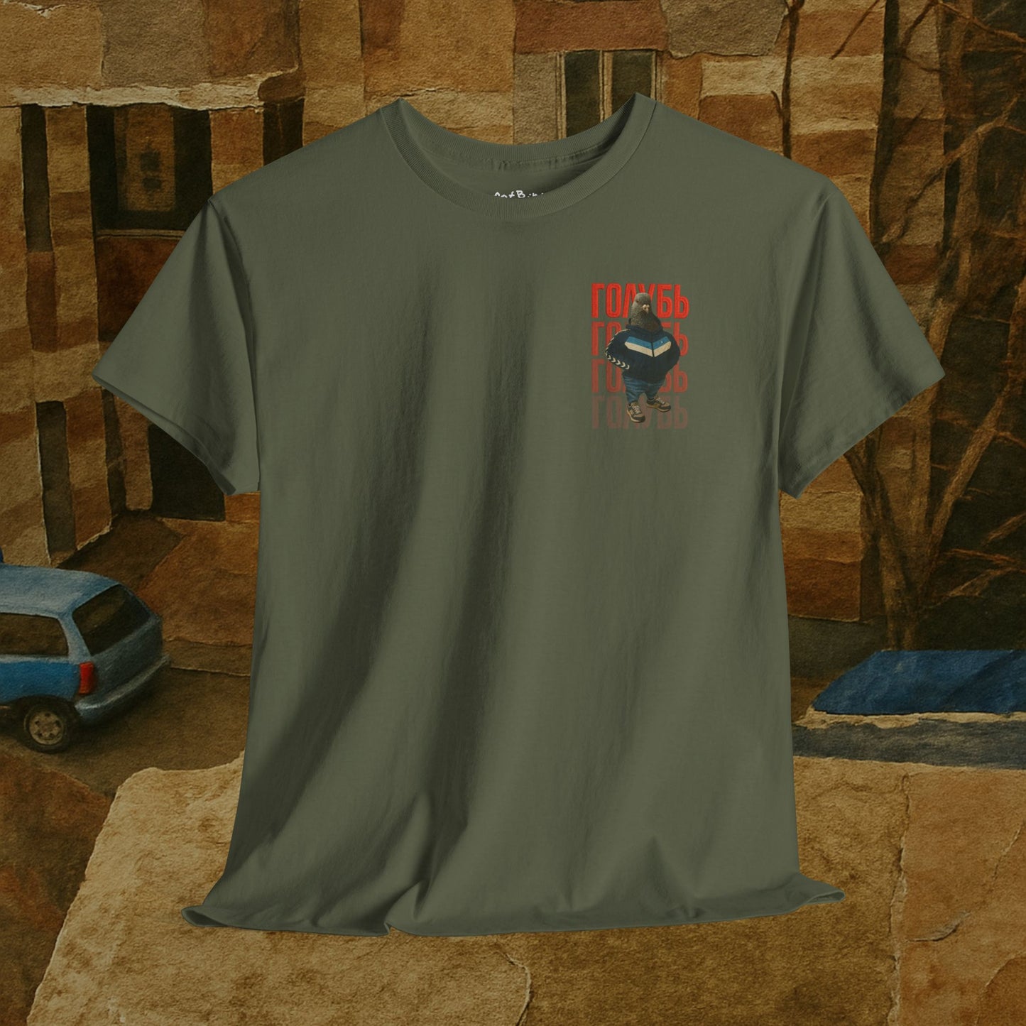 gopnik pigeon голубь tshirt [left]