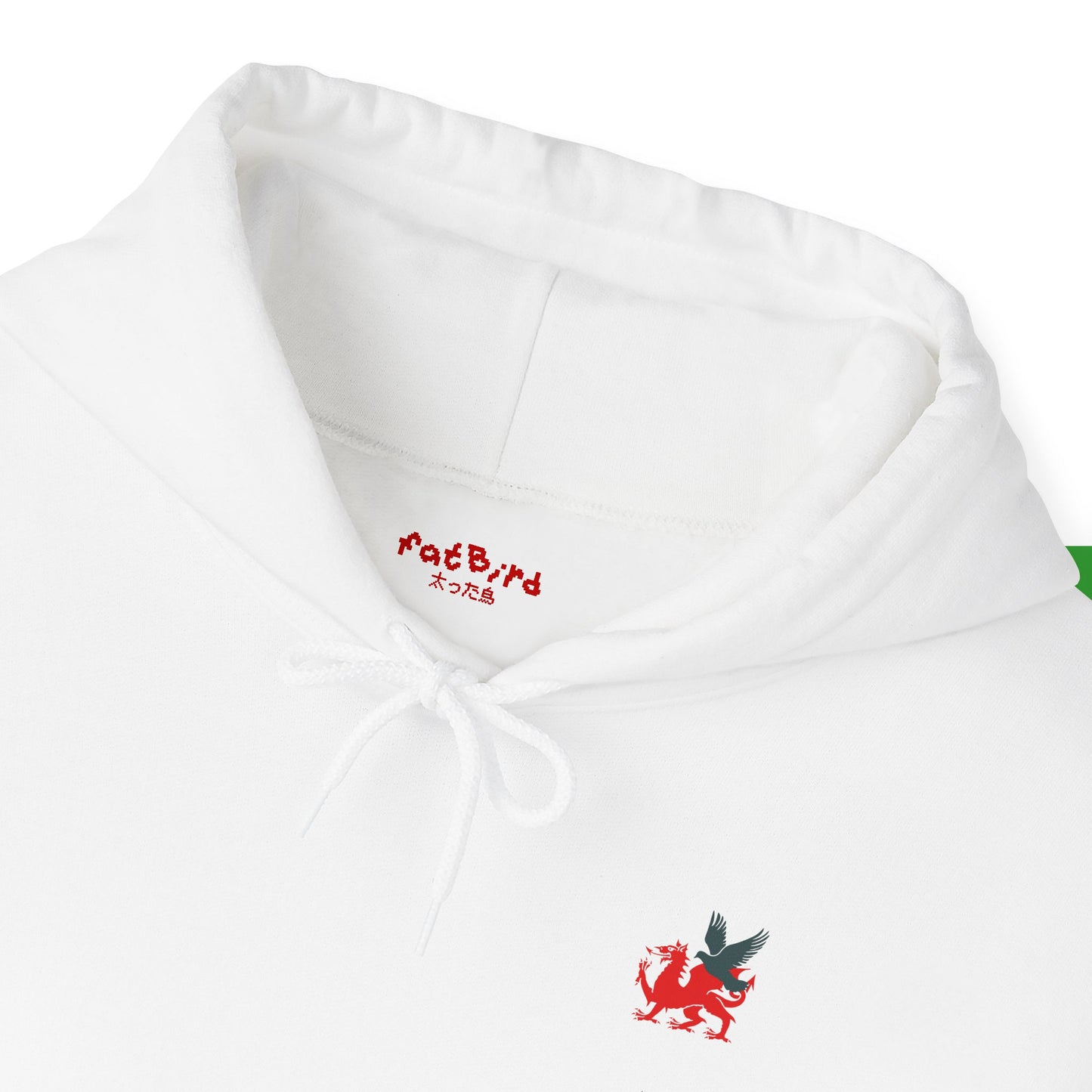 welsh dragon + pigeon emblem hoodie
