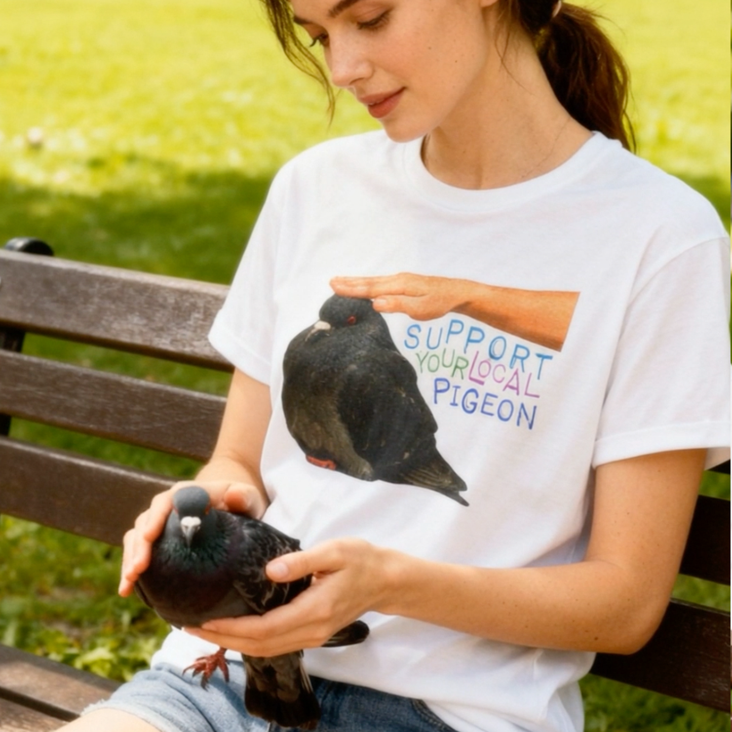 support your local pigeon tshirt