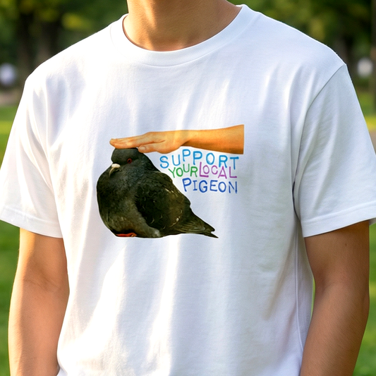 「地元のハトを応援しよう」Tシャツ   -   日本限定