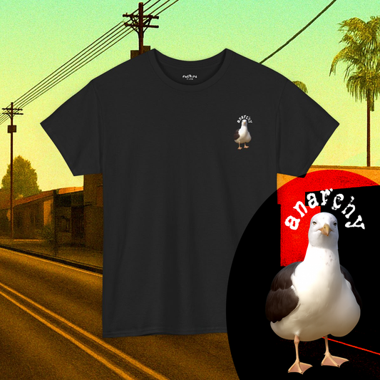 anarchy seagull tshirt [no gun design, left]