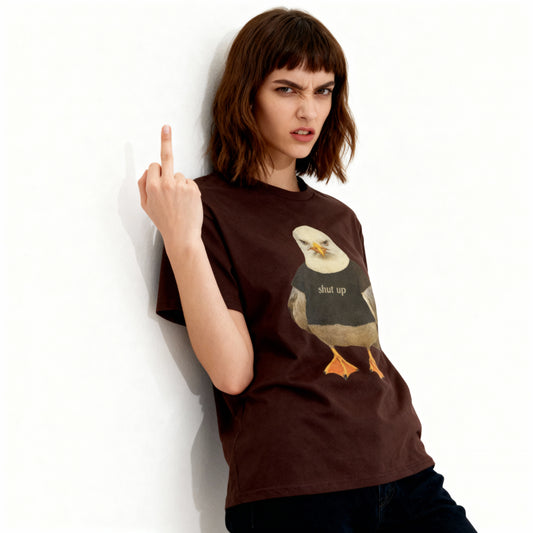 shut up seagull tshirt